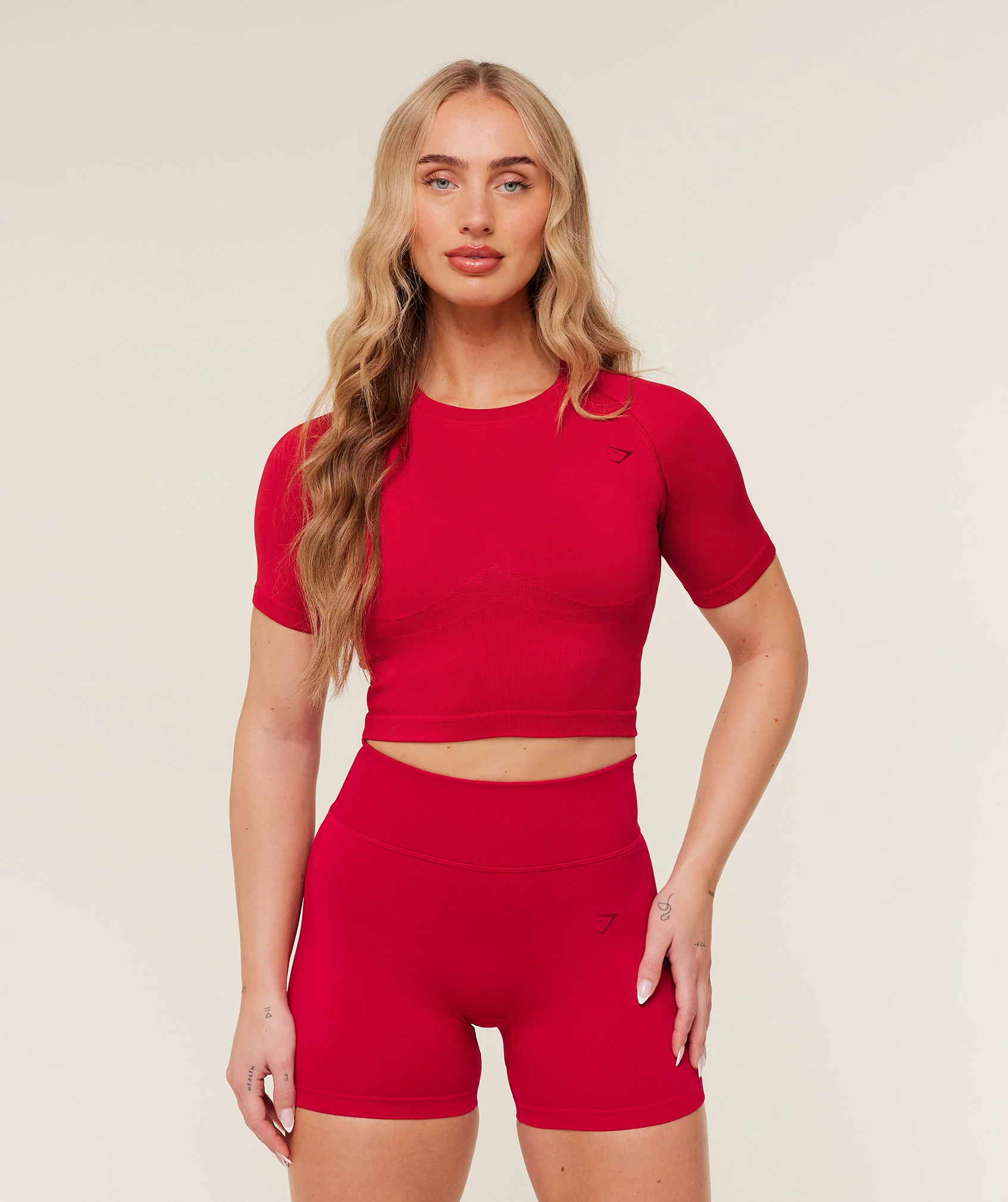 Gymshark Lift Seamless Short Sleeve Top with Built-In Bra