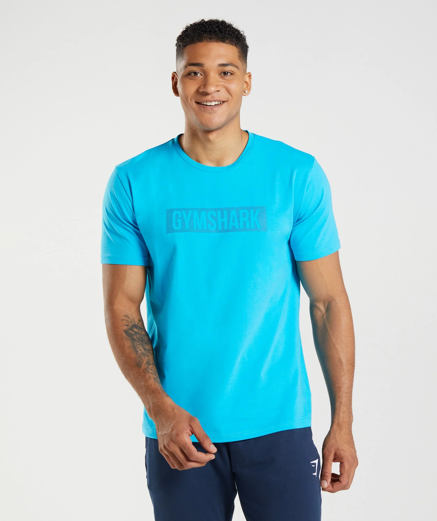 Block T-Shirt Regular Fit with Crew Neck and Short Sleeves