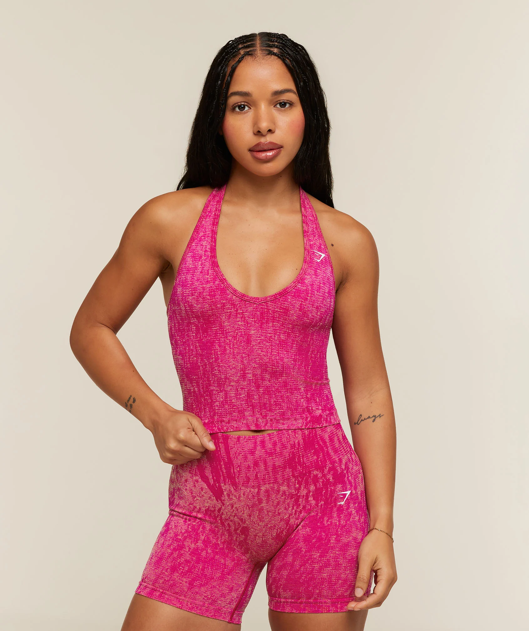 Adapt Animal x Whitney Halter Neck Shelf Cami Top