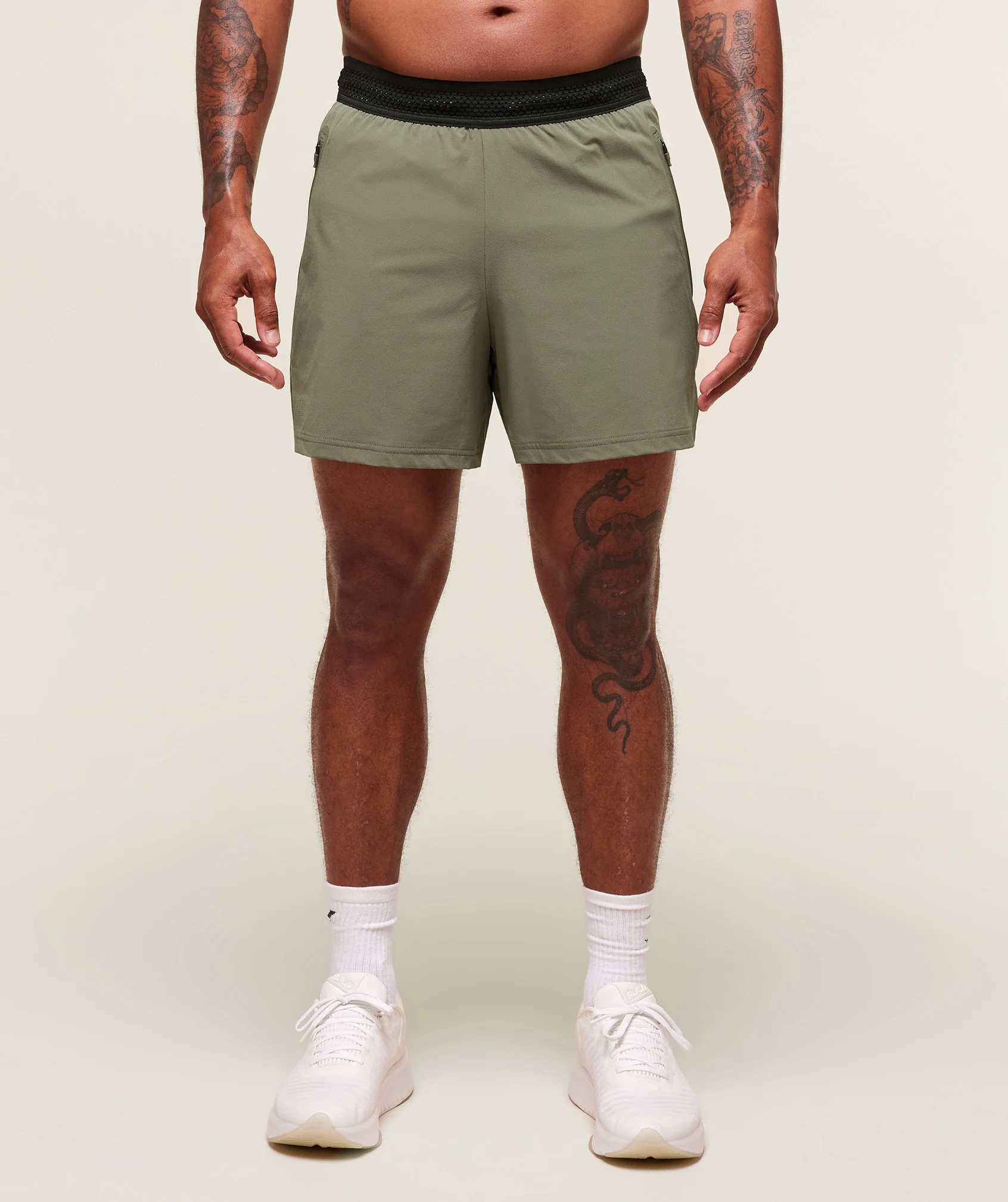 Gymshark Fit Elite 5 Inch Trainingsshorts mit Reißverschlusstaschen