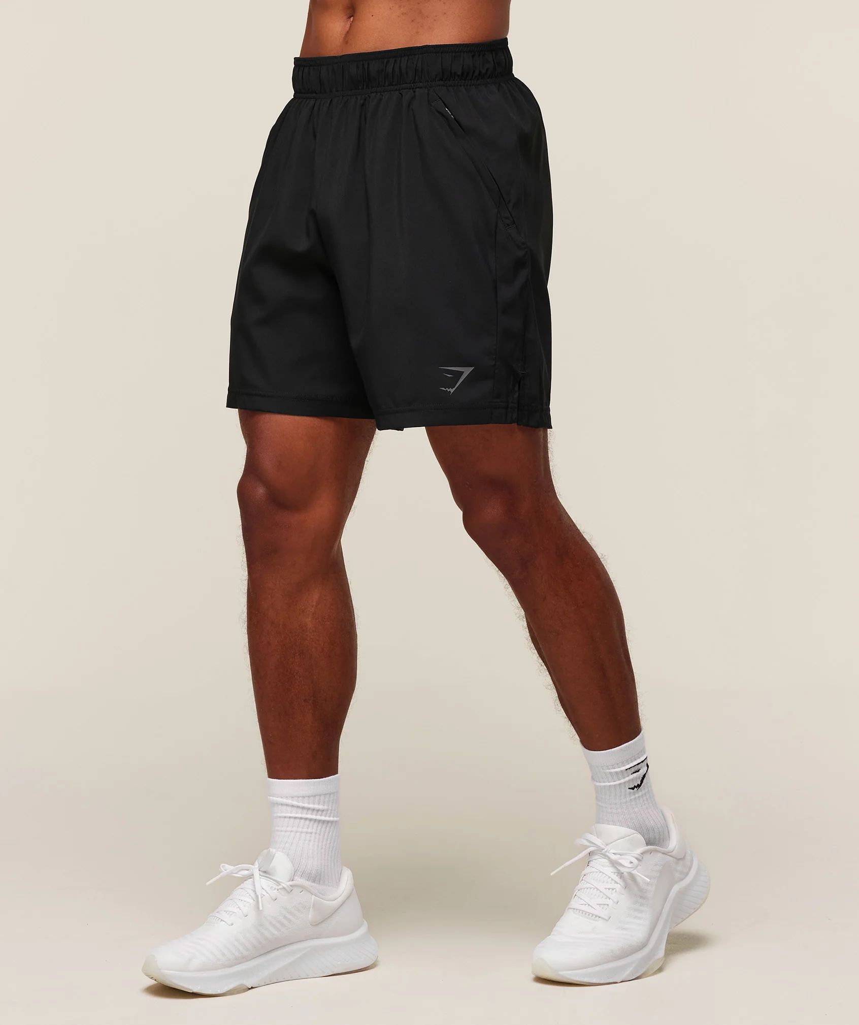 Sport 7 Inch Shorts with Reflective Logos and Zipped Pockets