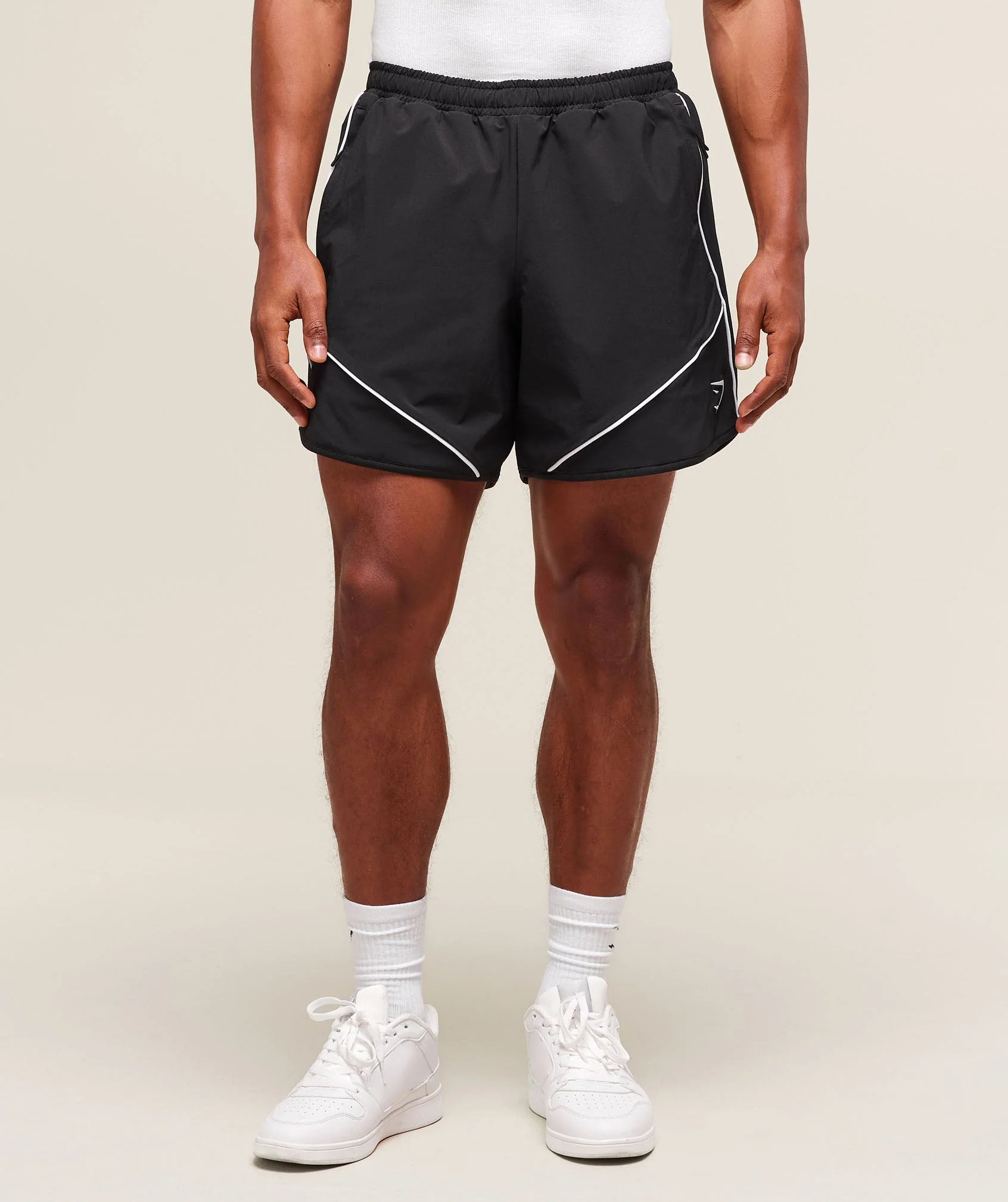 Gymshark Retro Short in Black with Contrast Detailing