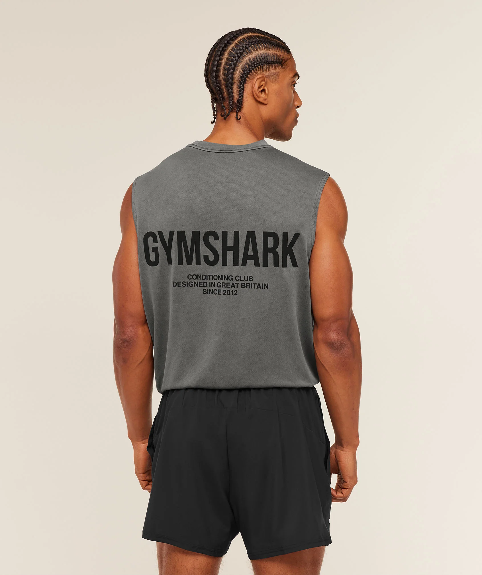 Gymshark Conditioning Club Washed Tank in Black, Oversized Fit