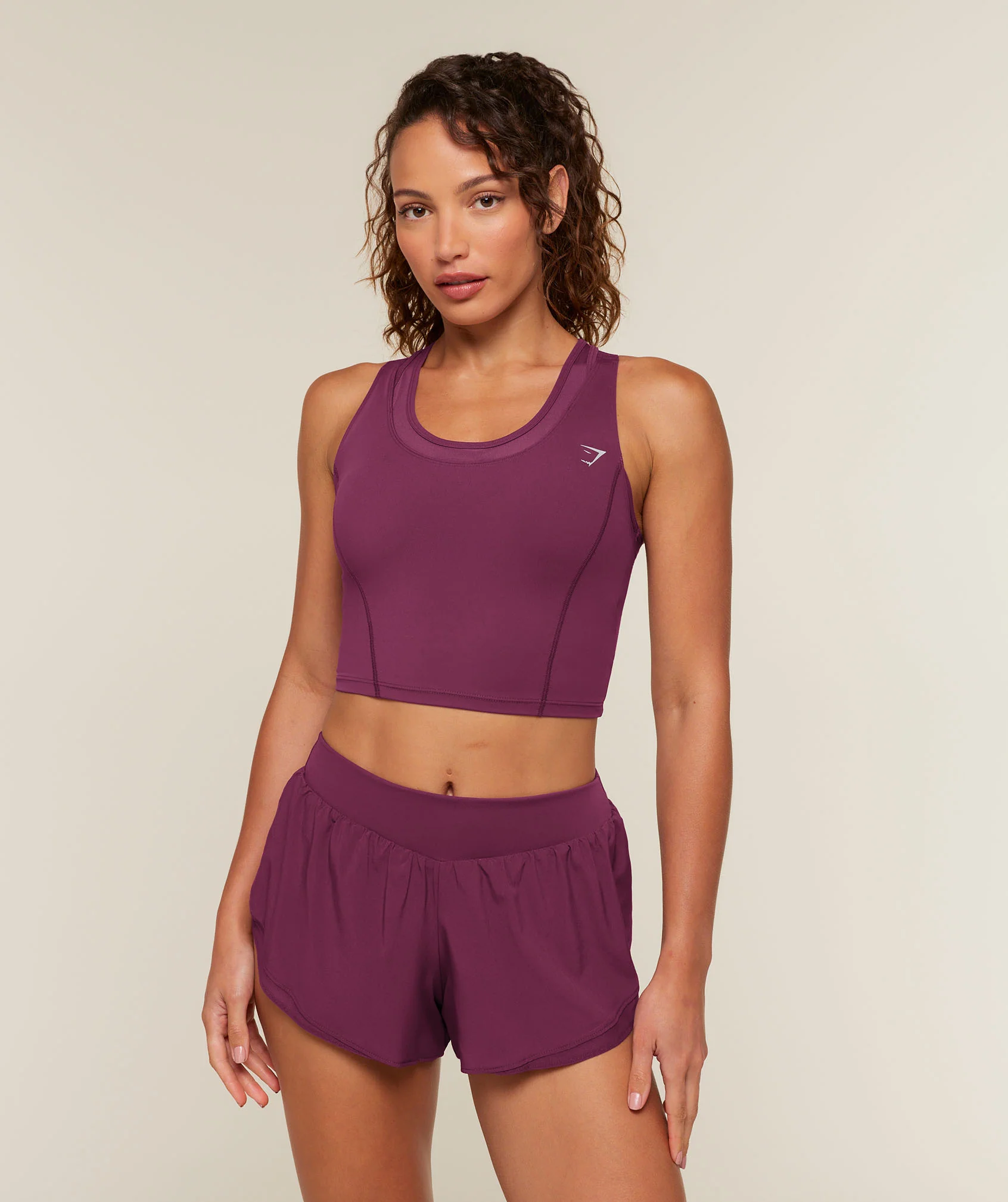 Mesh Sleeveless Tank with Built-In Shelf Bra and Racer Back