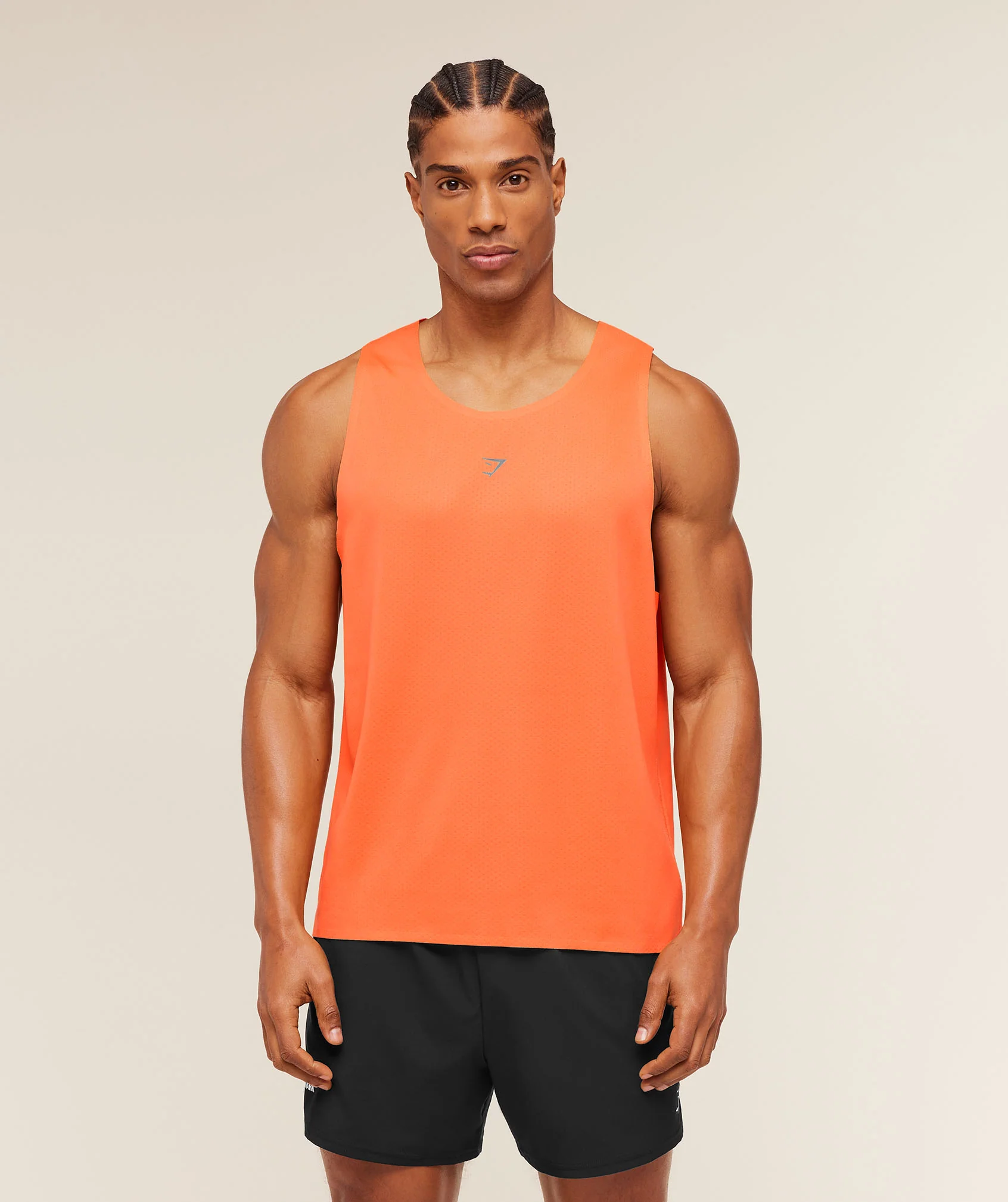Hybrid Engineered Jacquard Tank in Slim Fit