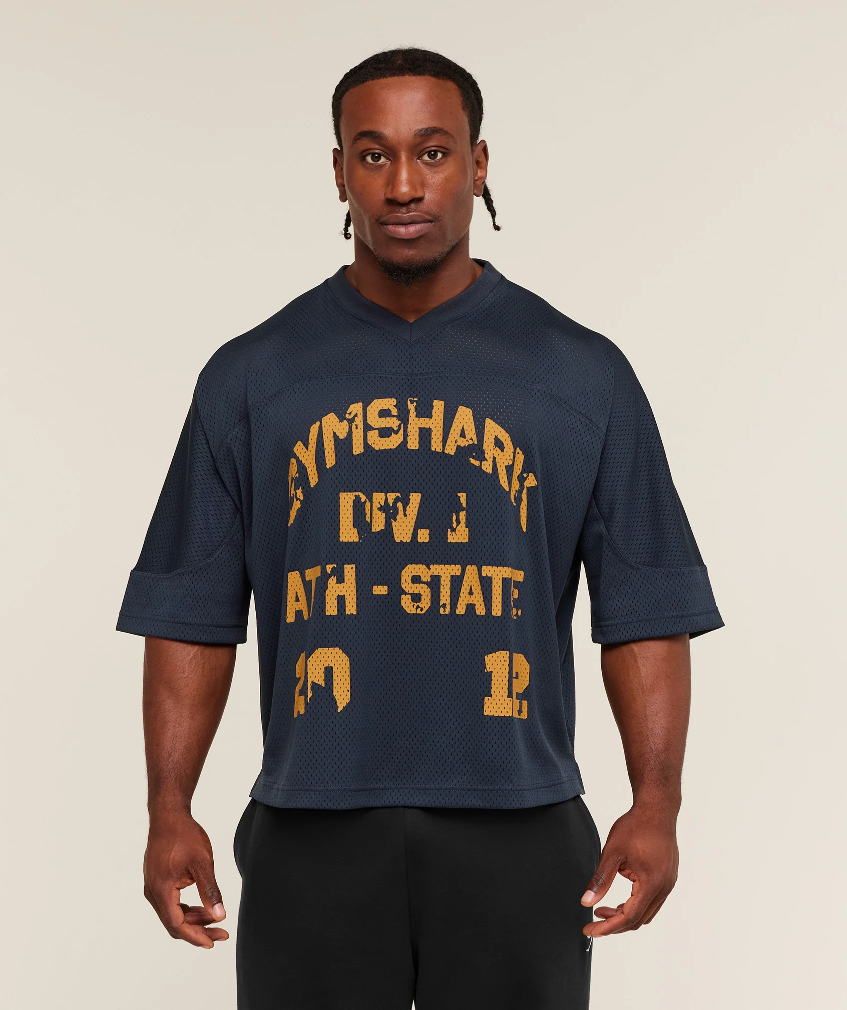 Gymshark Graphic Mesh Oversized T-Shirt Off Duty Gym Top