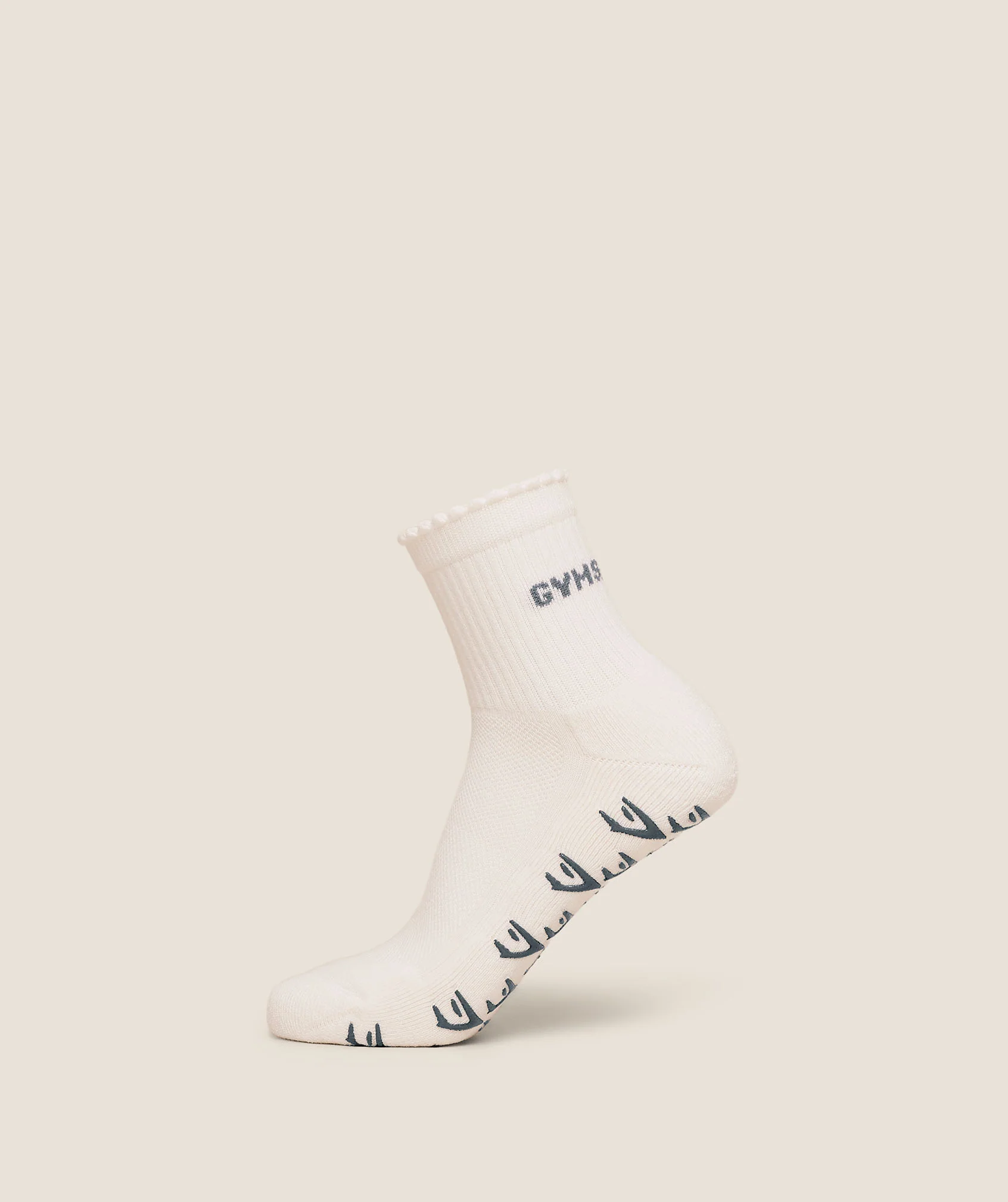 Gymshark Frill Pilates Midi Socks with Sharkhead Grips