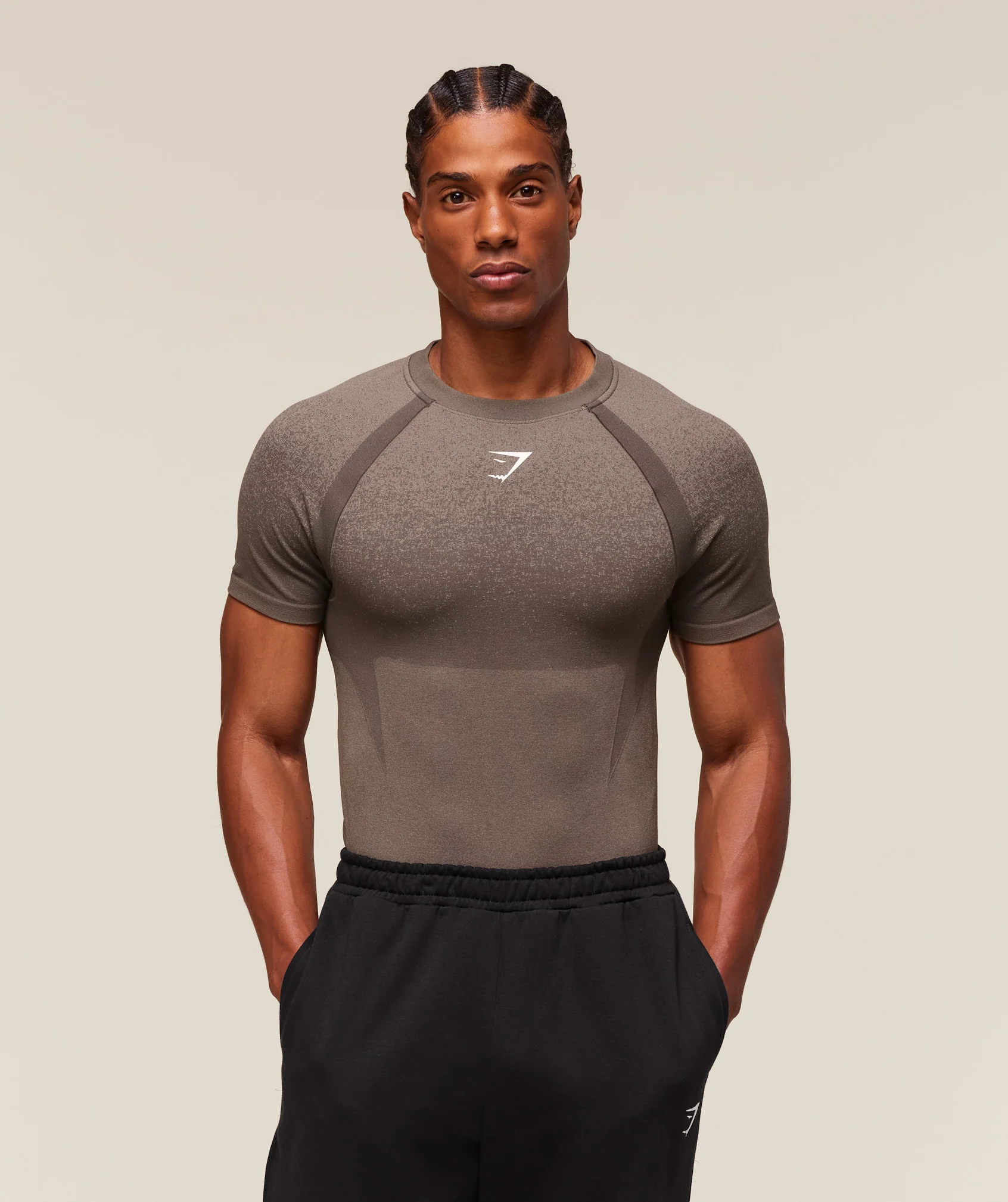 Shadow Seamless T Shirt with Muscle Fit and Heavyweight Fabric