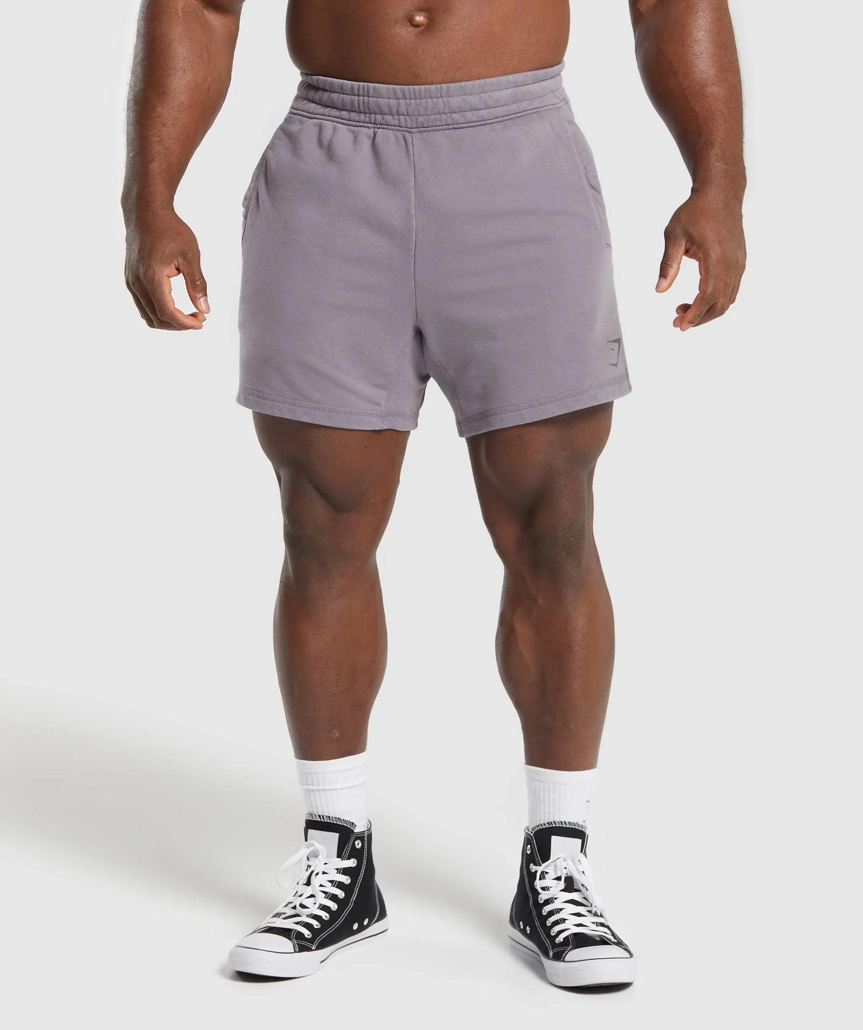 Gymshark Power Washed 5 Inch Shorts in Fog Purple