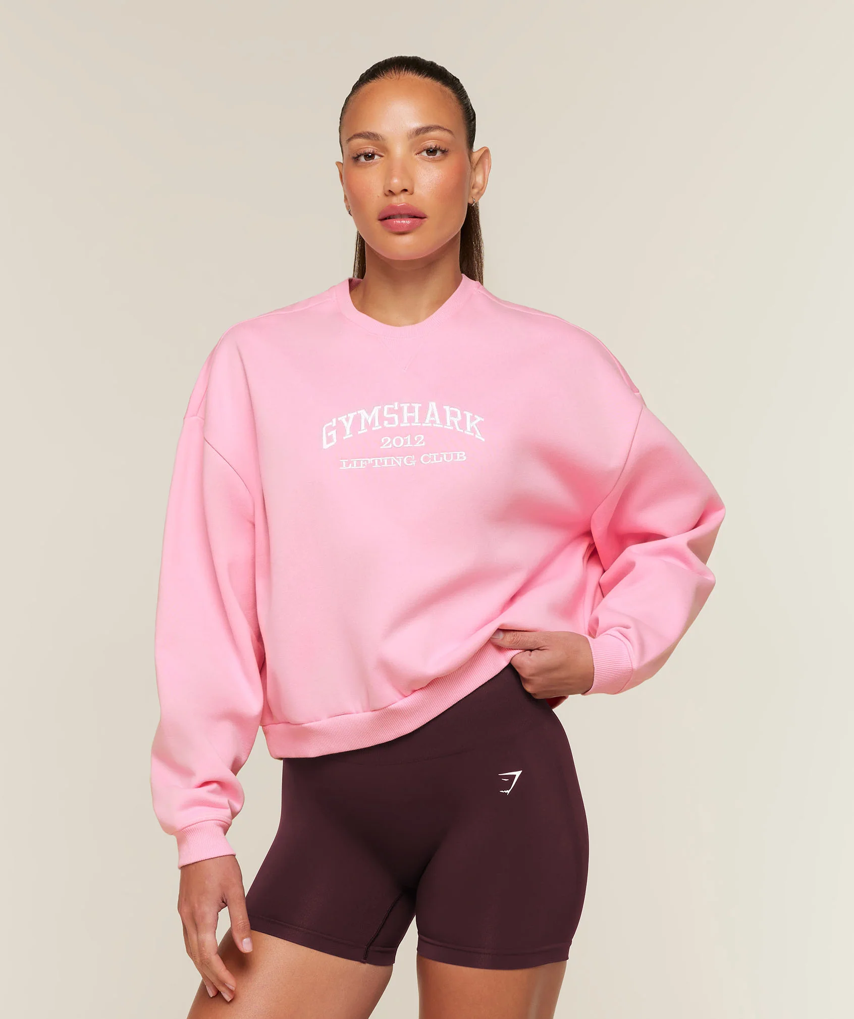 Cosy Luxe Campus Sweatshirt with Boxy Oversized Fit