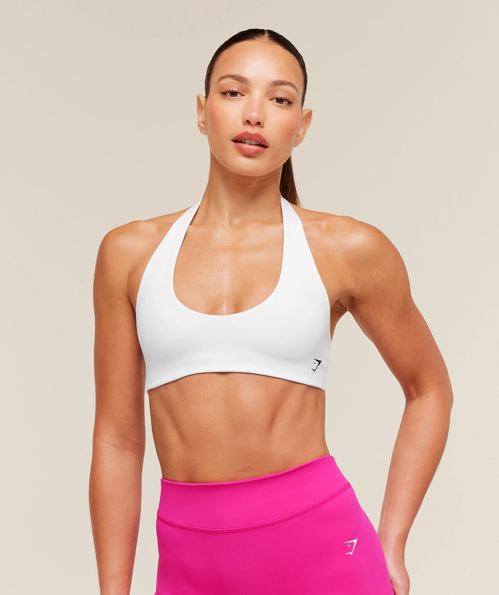 Halter Bralette Light Support Sports Bra with Halter Neckline