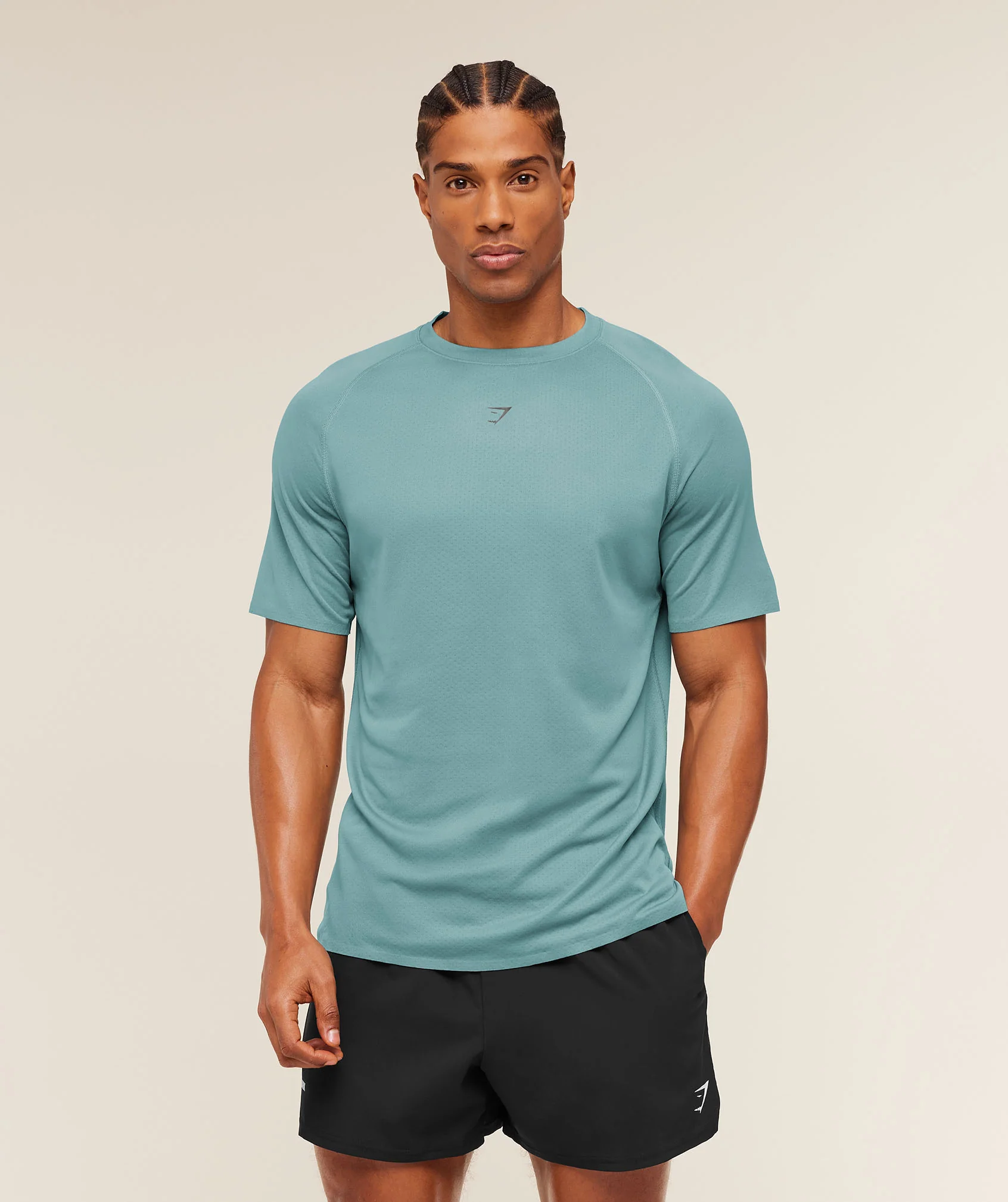 Hybrid Engineered Jacquard T-Shirt for Running and Lifting