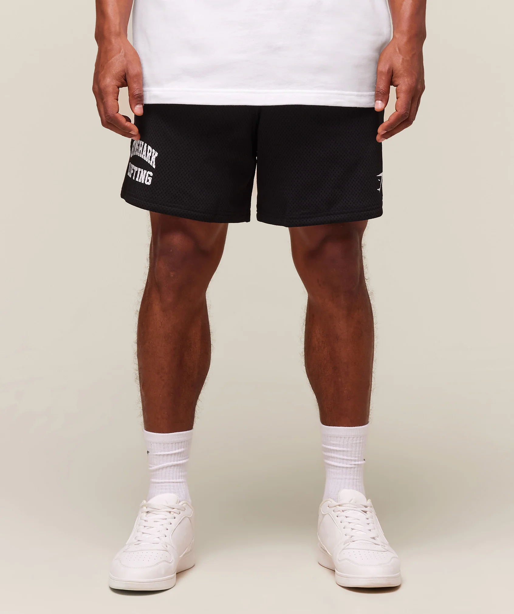 Lifting Mesh 7 Inch Gym Shorts with Drawcord Waist