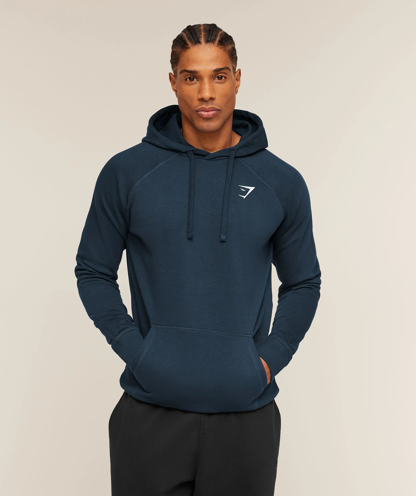 Gymshark Crest Hoodie with Drawcord Hood and Pouch Pocket