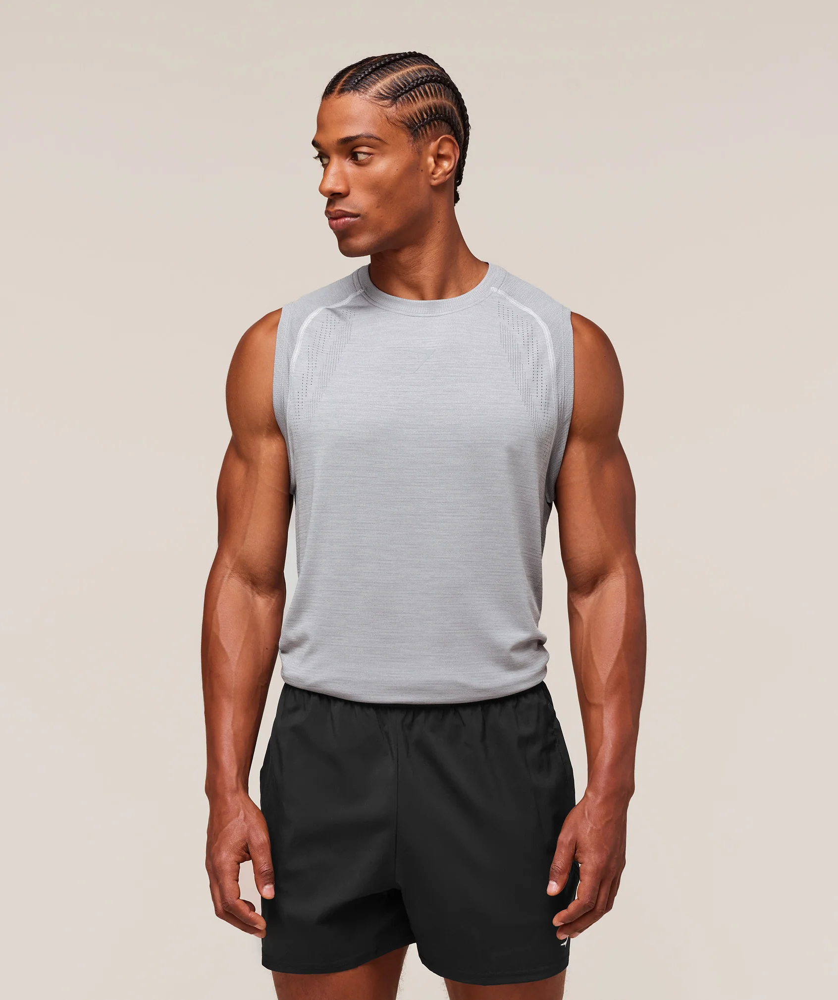 Gymshark Versatile Seamless Tank Sleeveless Top i grå