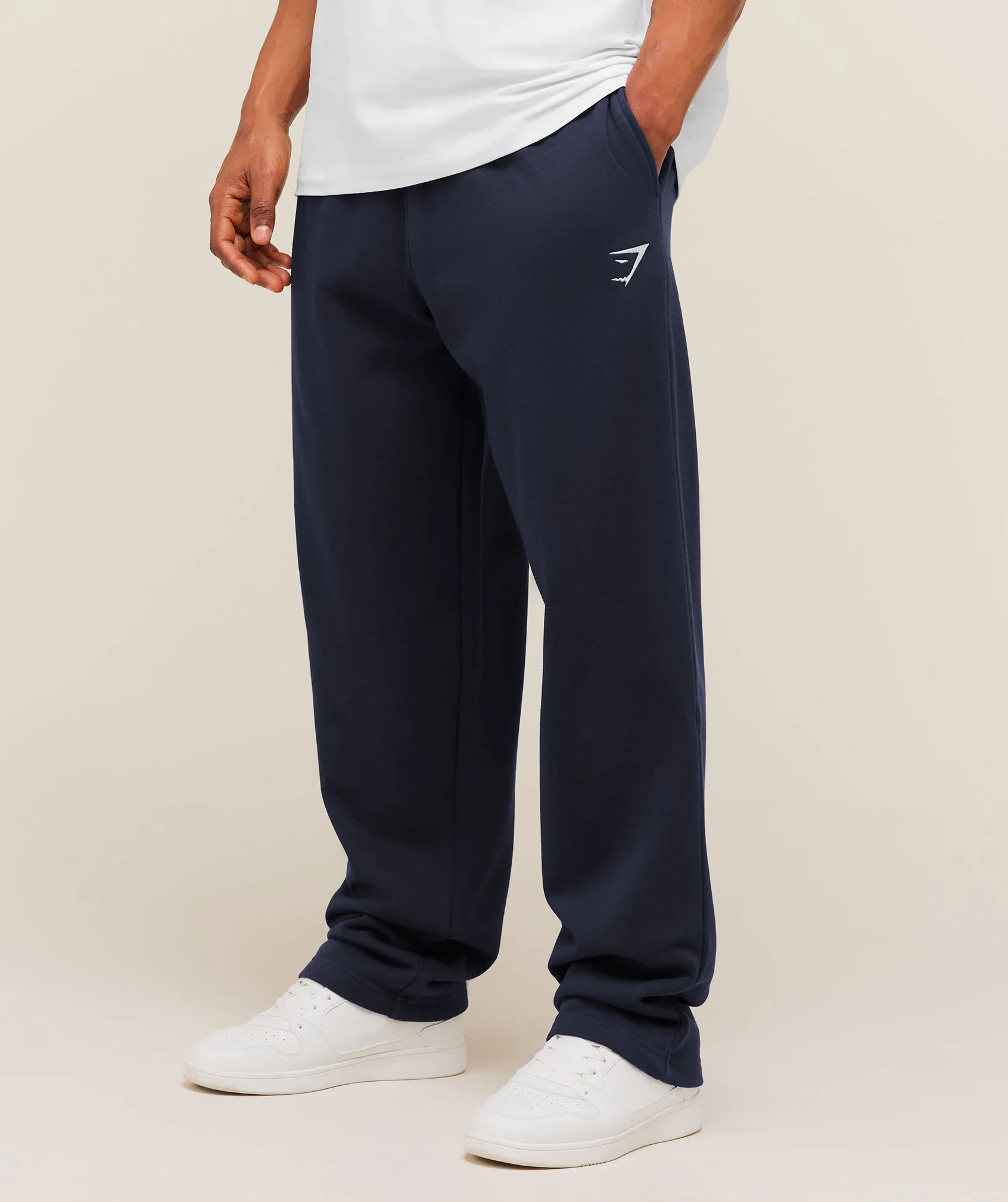 Gymshark Crest Straight Leg Joggers in Blue