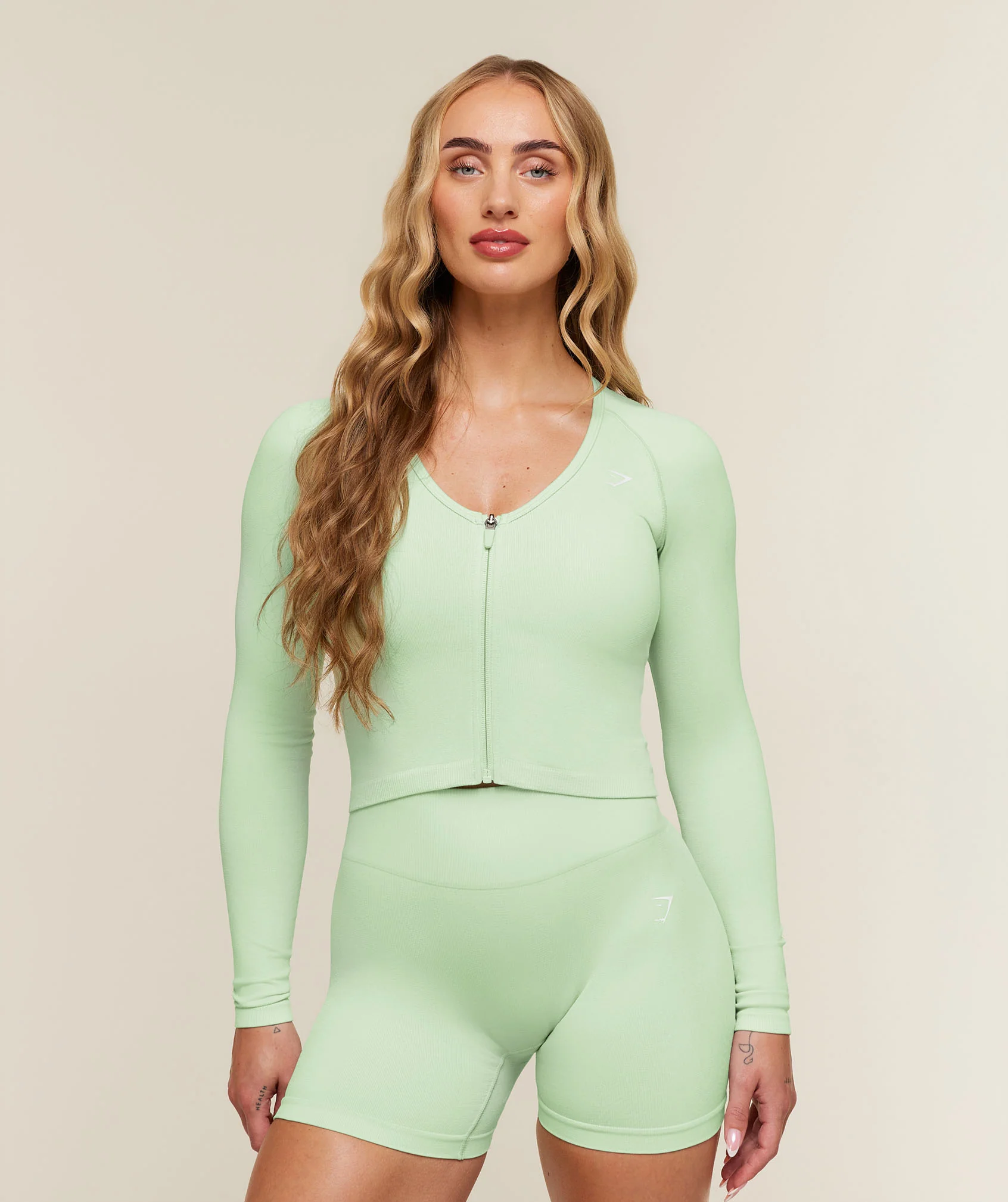 Veste Adapt à zip intégral et longueur midi en tissu sans coutures
