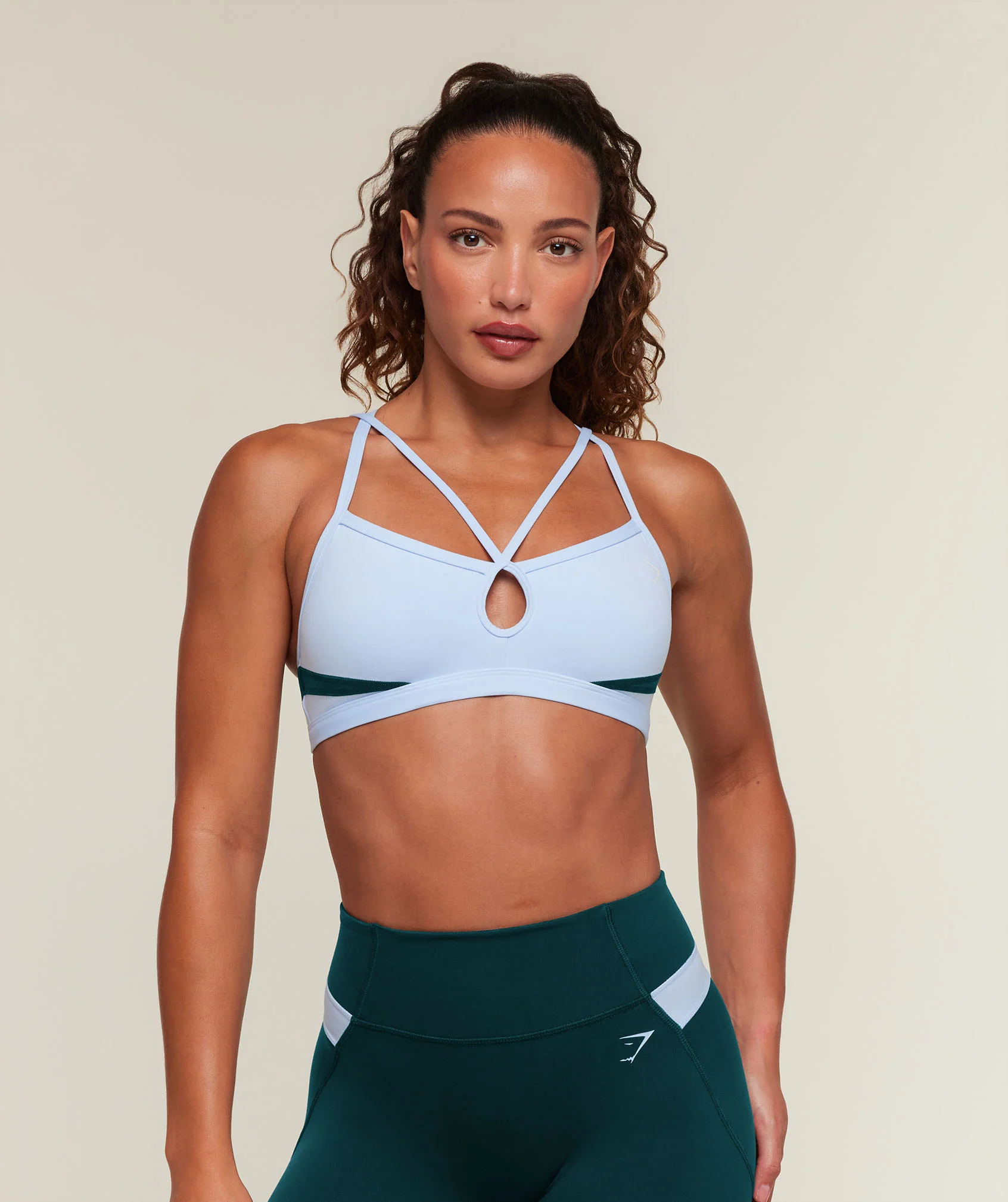 Gymshark Edge Sports Bra with Crossover Straps and Cut Out Front