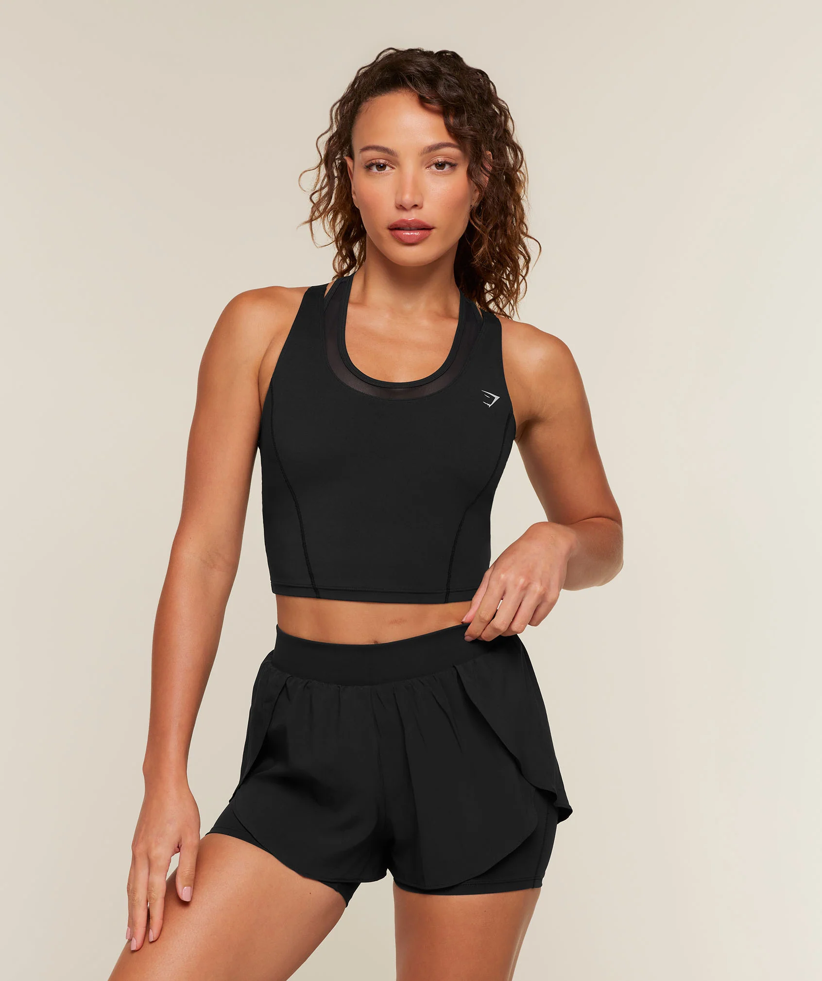 Gymshark Mesh Sleeveless Tank with Shelf Bra for Running