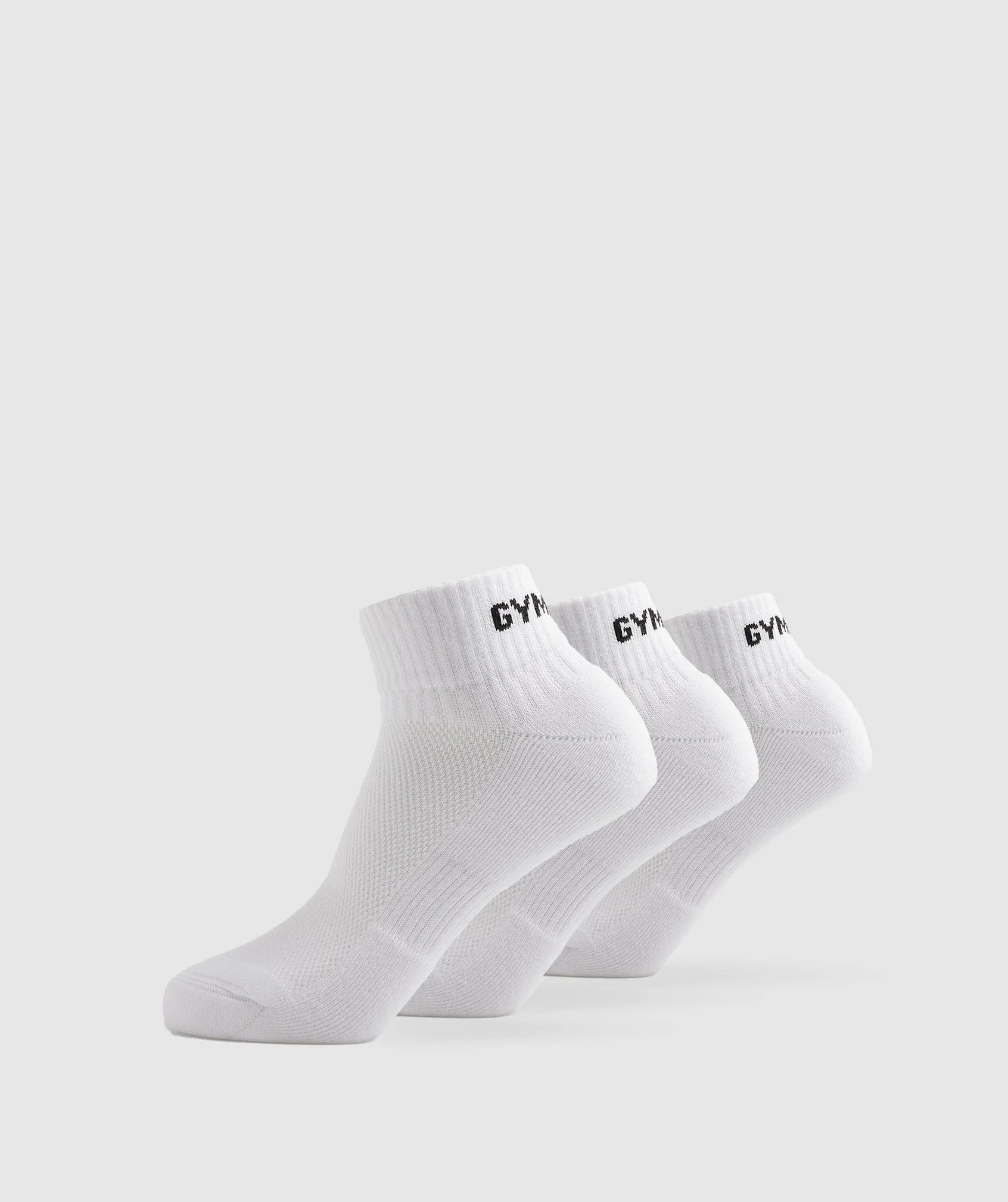 Gymshark GS Jacquard Quarter Socks 3 Pack for Training