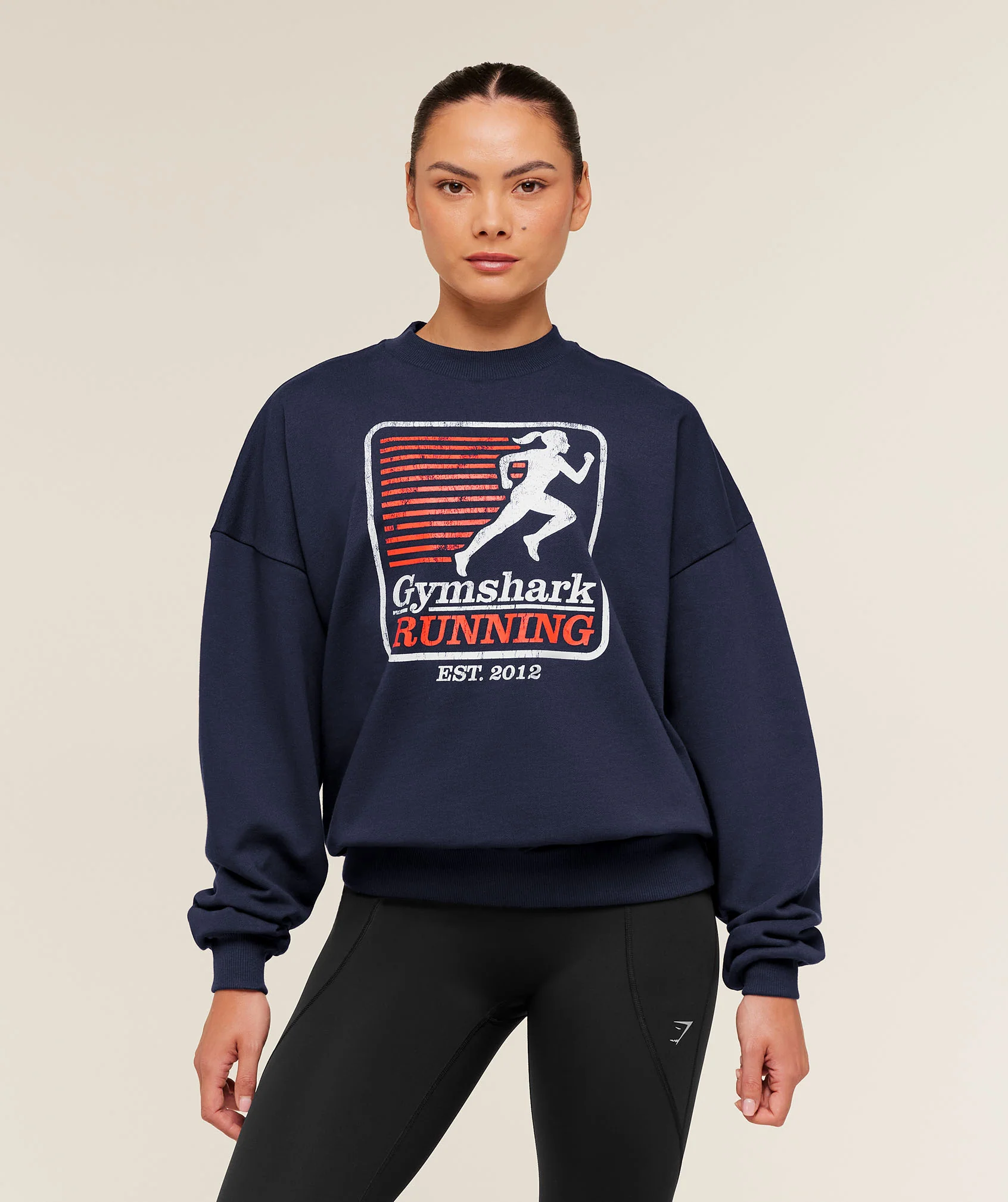 Gymshark Run Club Graphic Sweatshirt Oversized Pullover