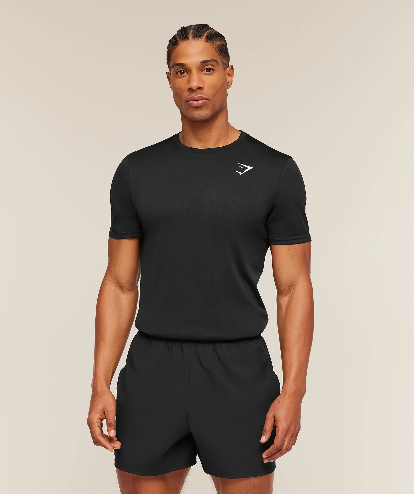 Arrival Slim Fit T-Shirt Black Lightweight Performance Top