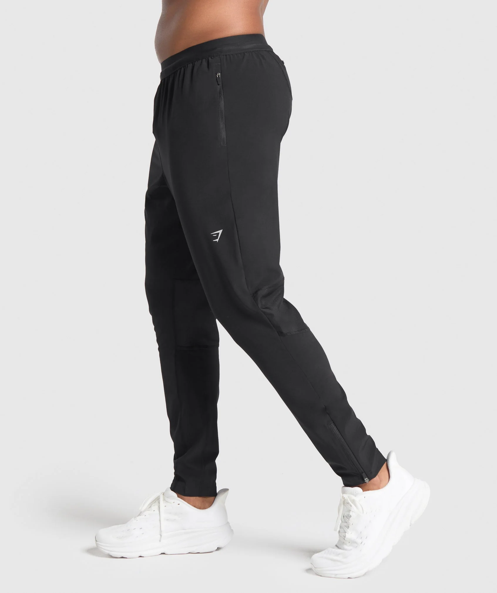 Running Performance Joggers in Black with Zipped Cuffs