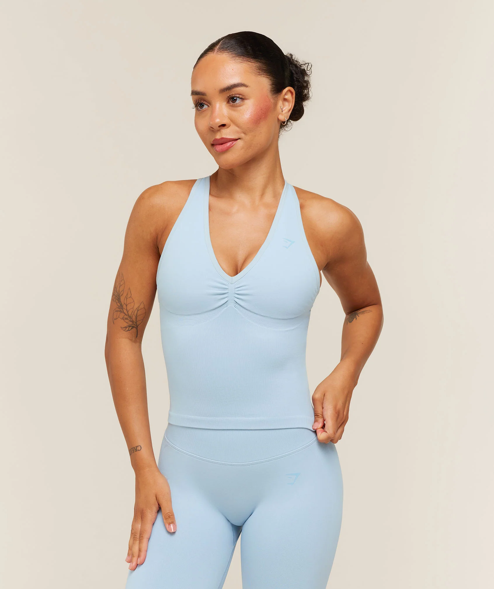 Lift Seamless Tank with Built-In Shelf in Blue