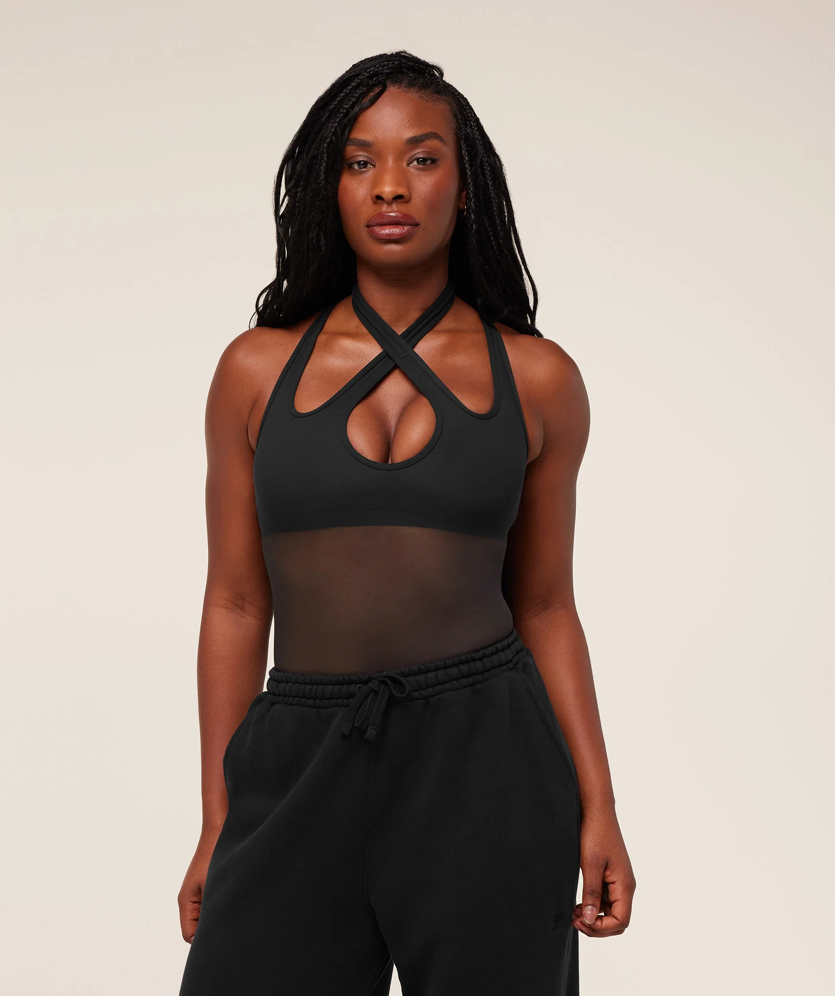 Dark Energy Mesh Tank with Cut Out Straps and Removable Padding