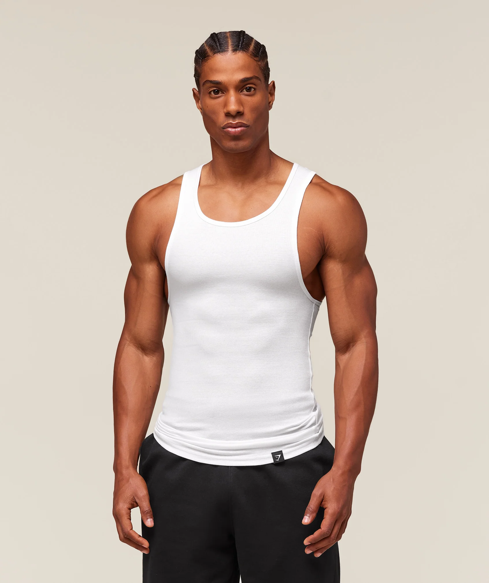 Gymshark Ribbed Tank 1PK in Soft Cotton Ribbed Fabric