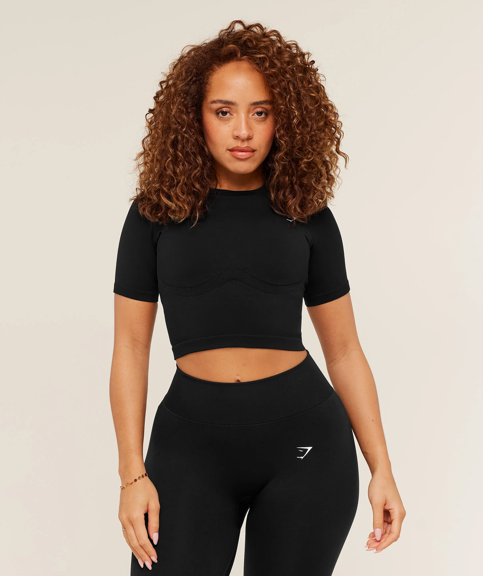 Gymshark Lift Seamless Short Sleeve Top with Built-In Bra