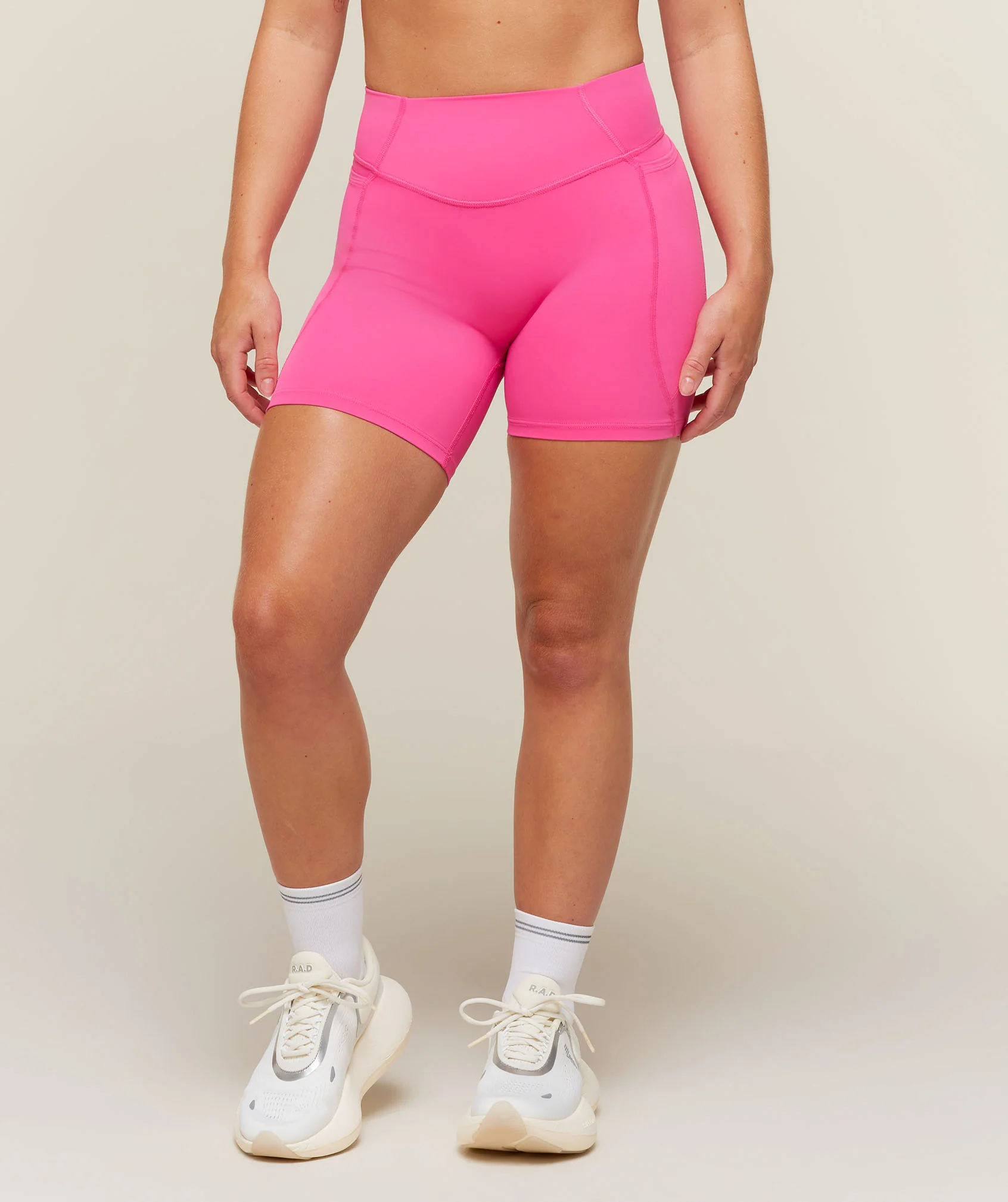 Running Pocket Shorts with High-Rise Fit and Phone Pocket