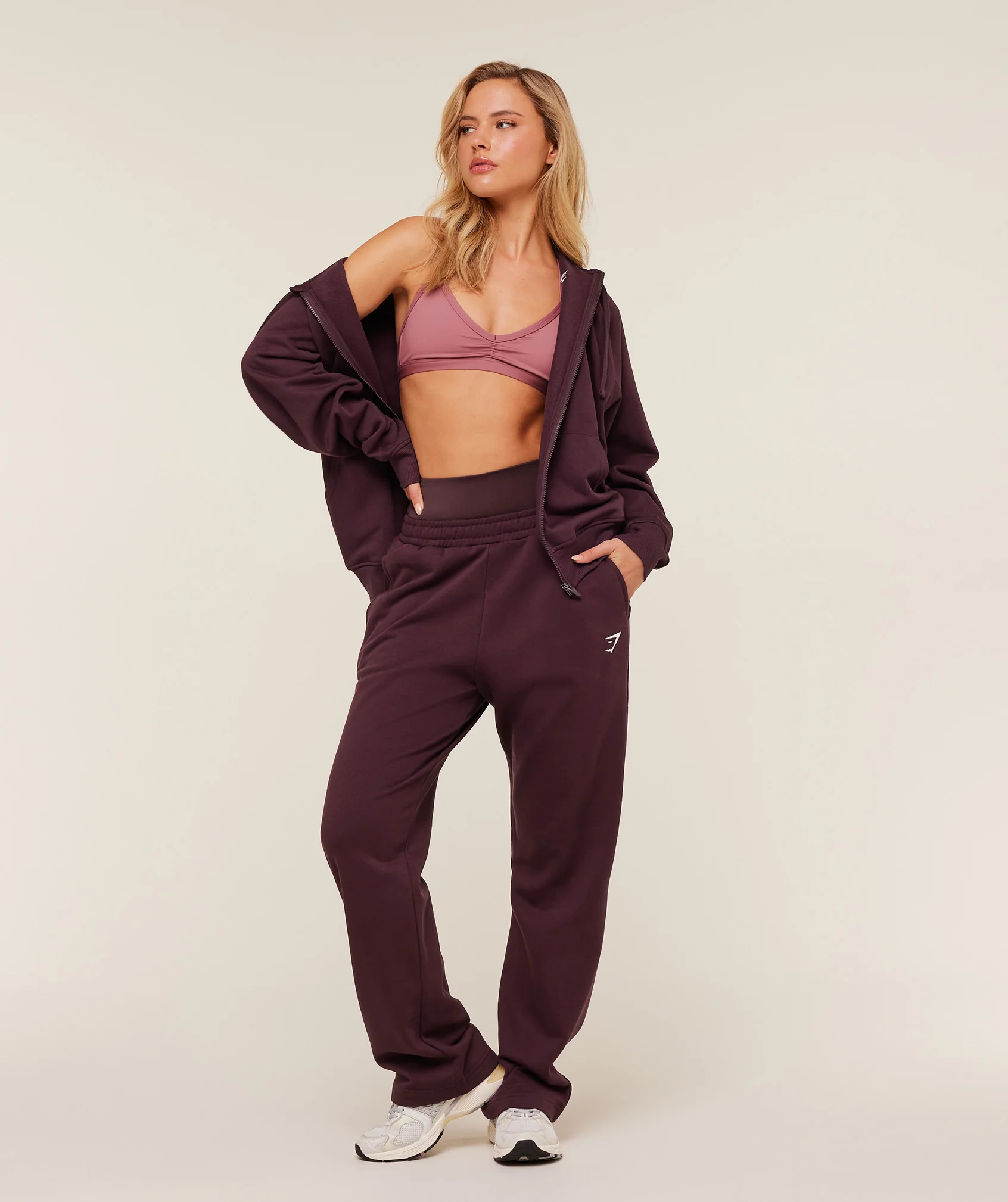 Training Fleece Straight Leg Joggers with Elasticated Waistband