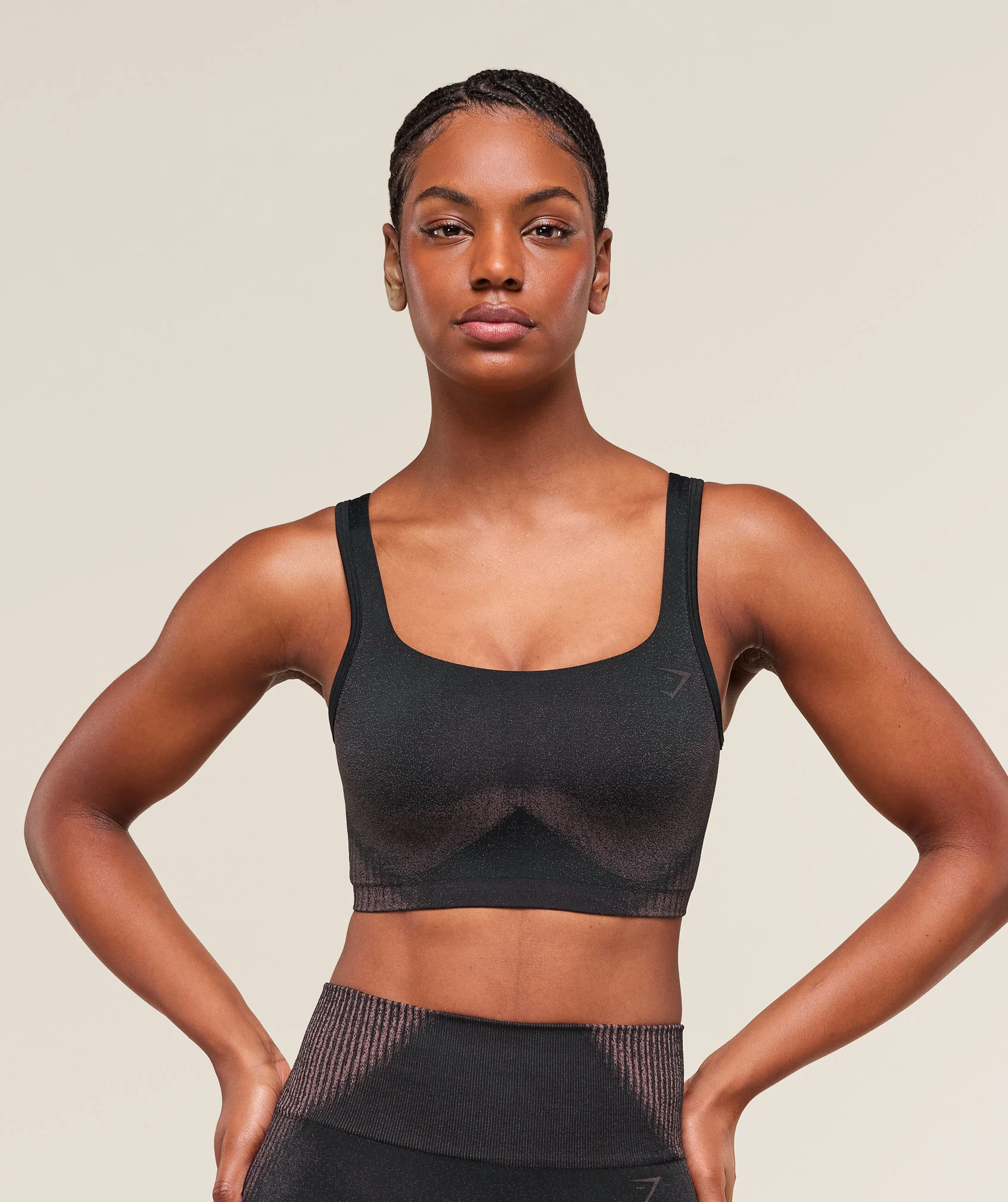 Diffuse Seamless Sports Bra with Square Neck