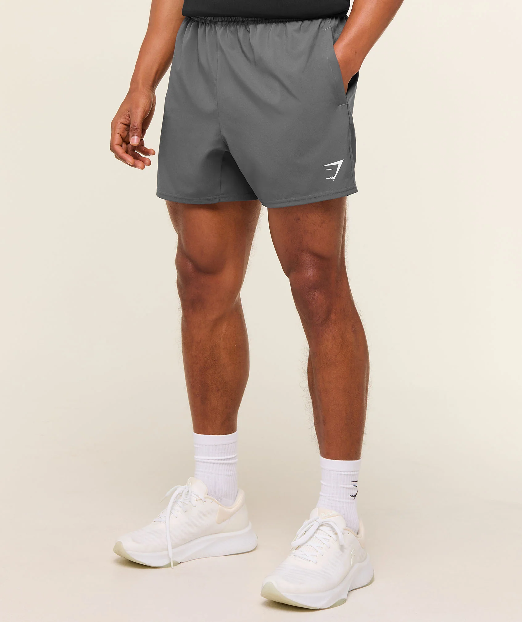 Gymshark Arrival 5 Inch Shorts Silhouette Grey Slim Fit