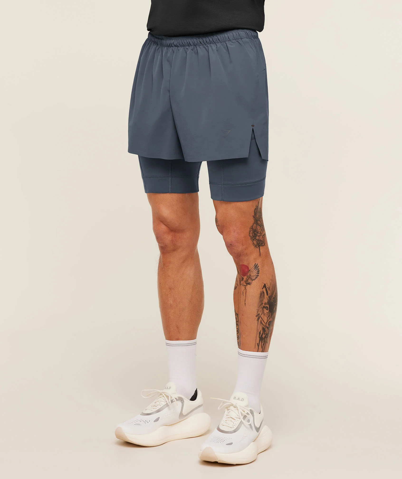Gymshark Running Elite 2-in-1 5" Shorts in Blue