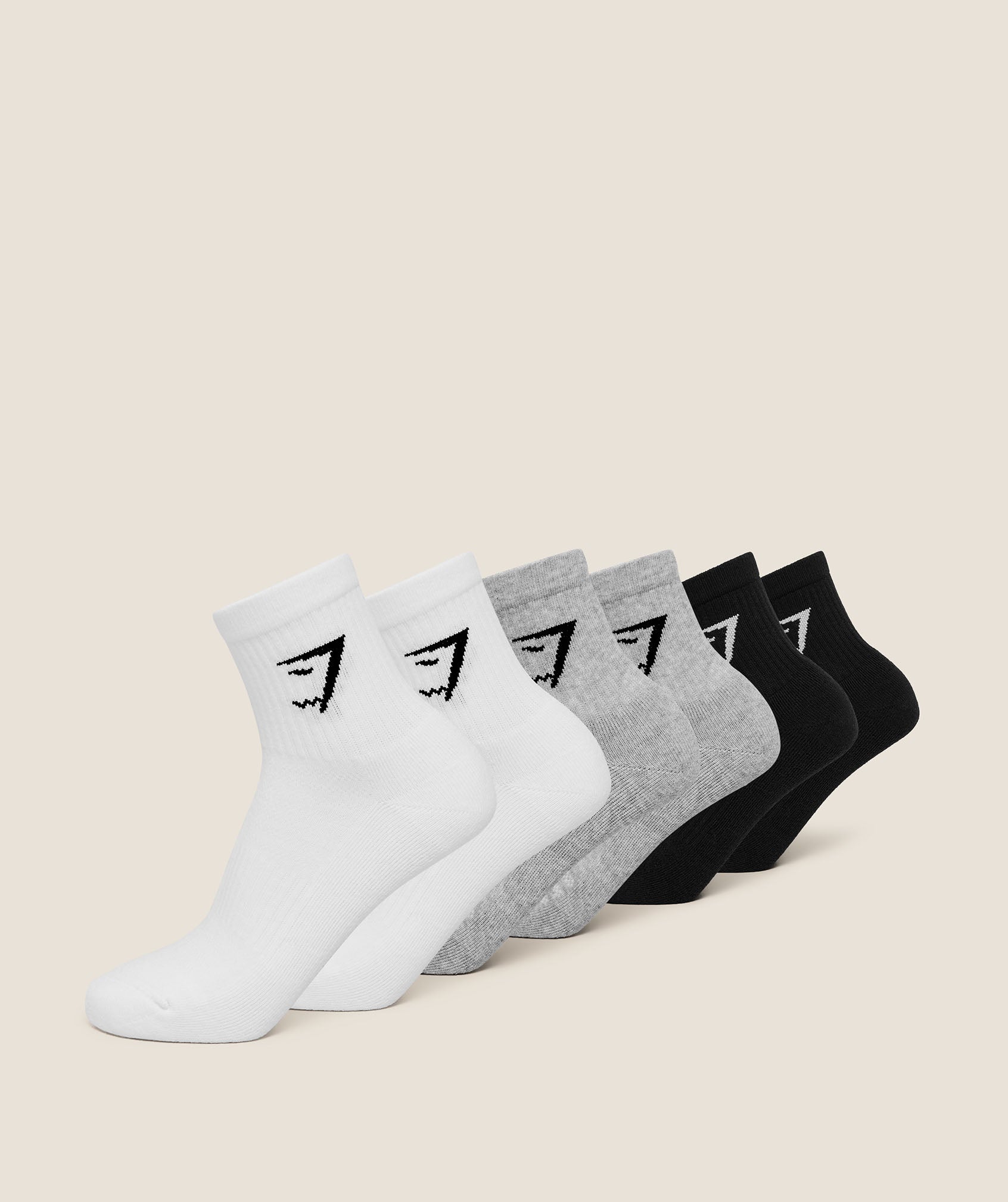 Gymshark Midi Socks 6 Pack for Training and Everyday Wear