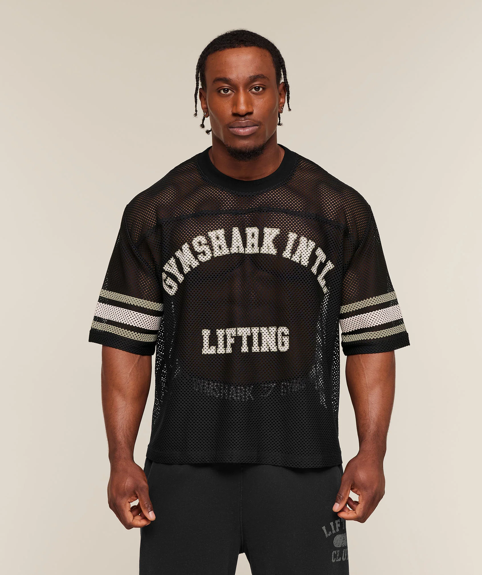 Gymshark Collective Mesh Contrast Jersey Oversized Top