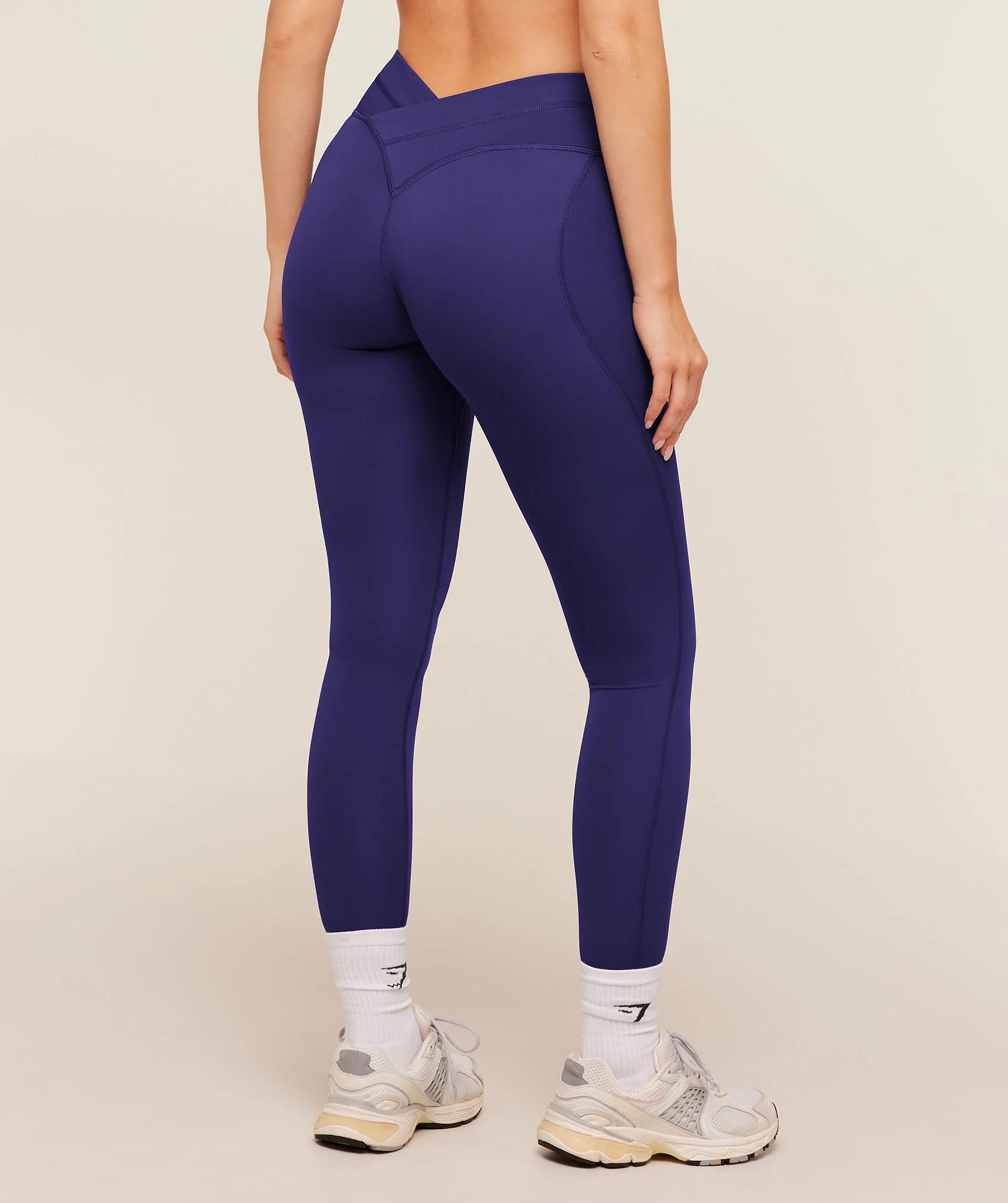 Crossover Back Leggings High-Waisted Stretch Leggings for Pilates