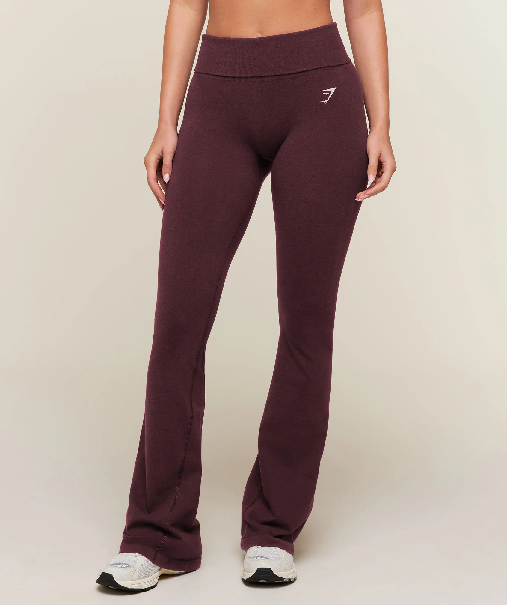 Gymshark CottonMove™ Flared Leggings with Foldover Waistband