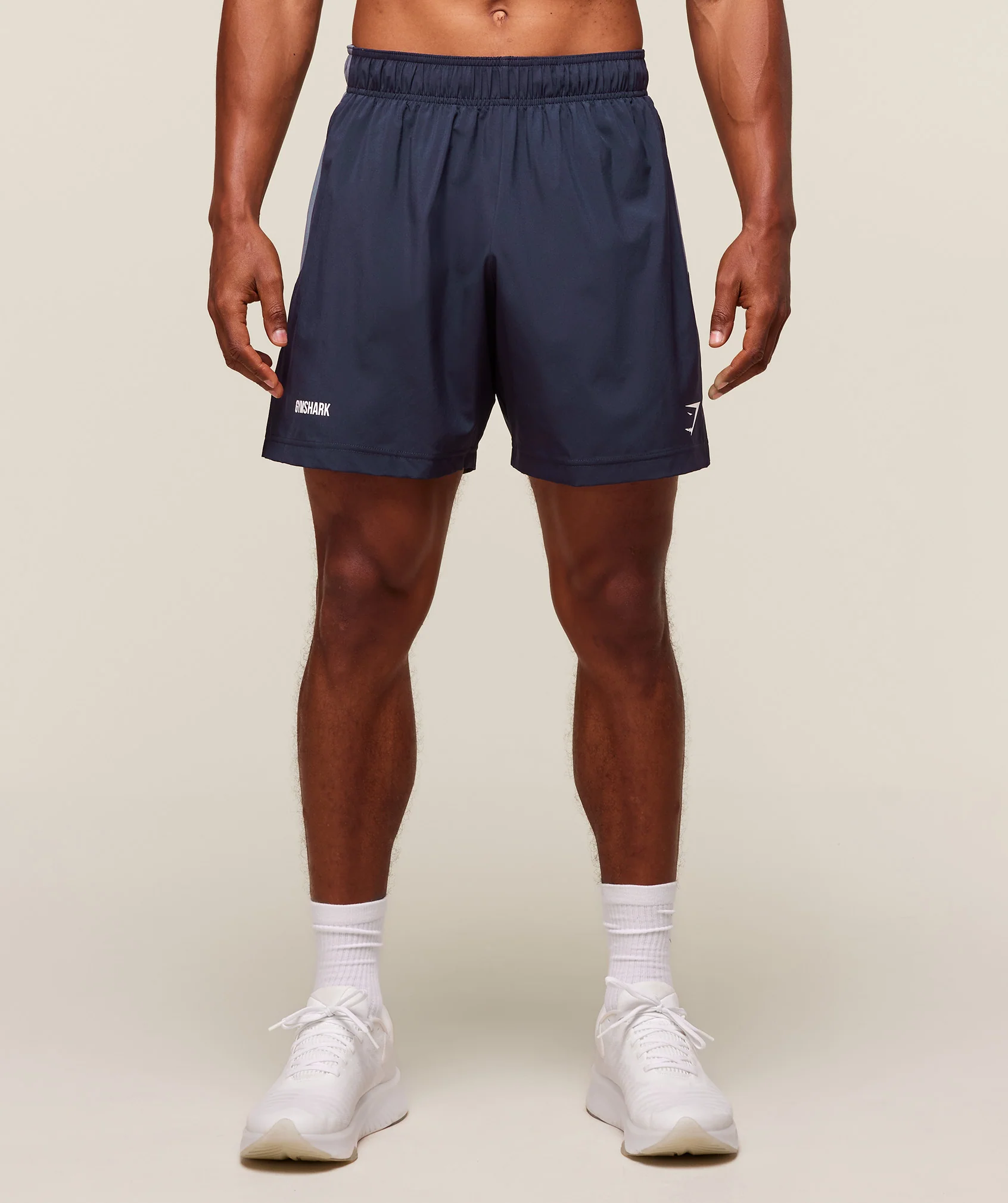 Sport Panel 7 Inch Slim Fit Gym Shorts with Zip Pockets