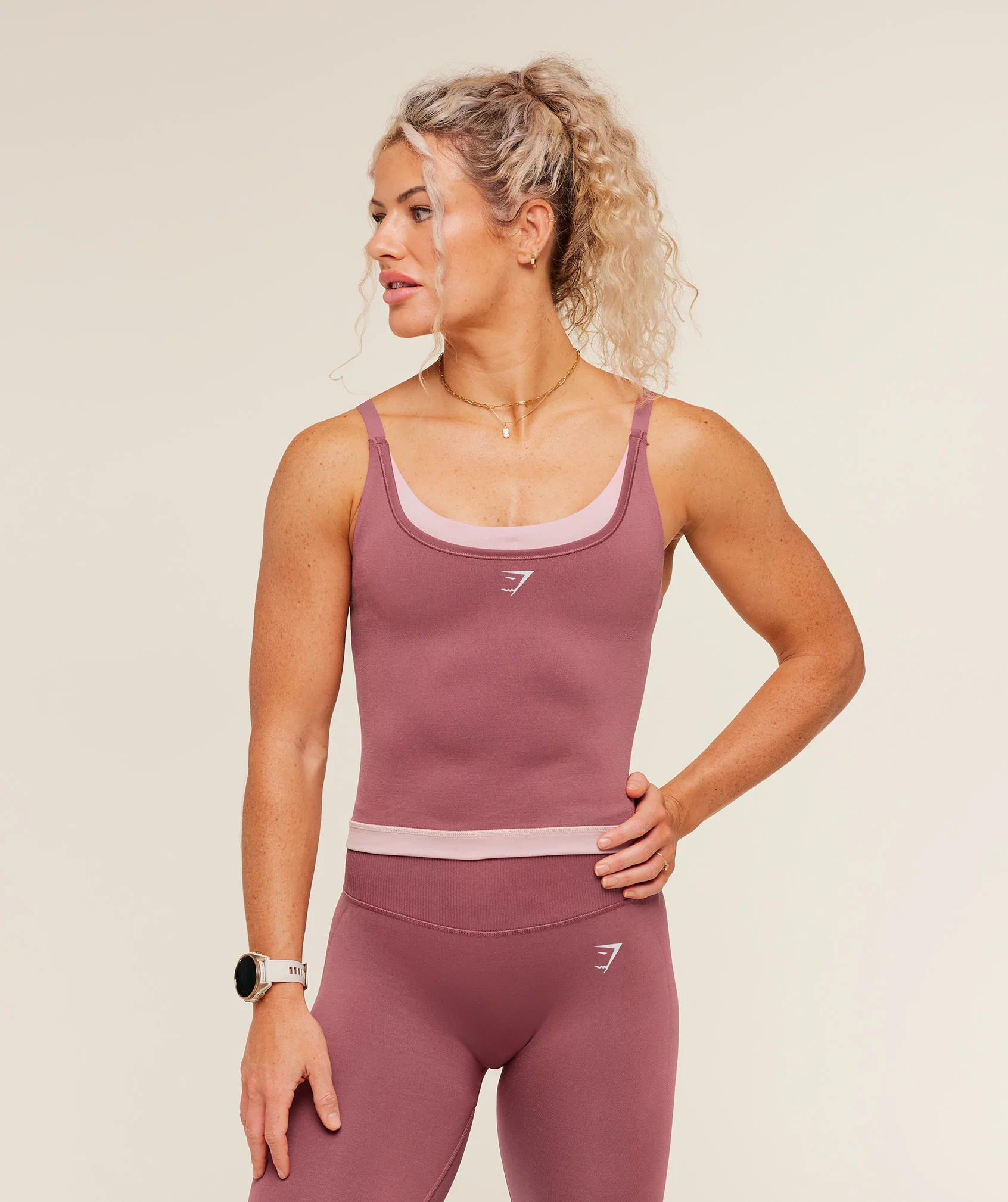 Relay Seamless Midi Tank with Built-In Shelf Bra