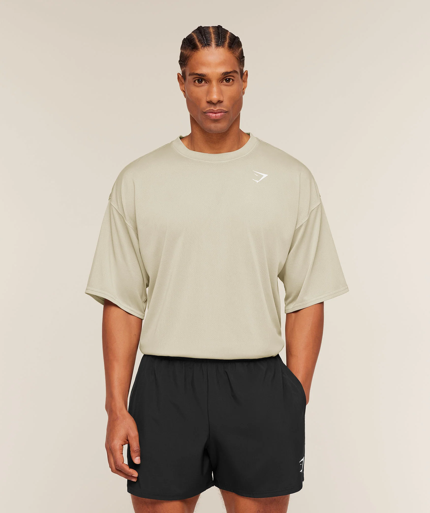 Washed Pastels T-Shirt in Faded Grey for Summer Training