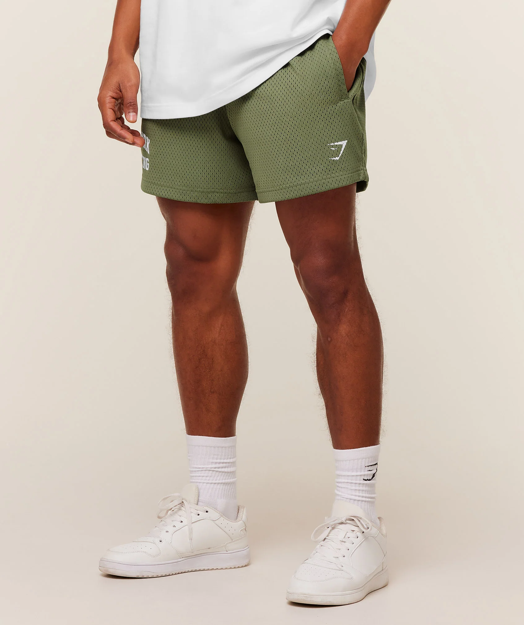 Gymshark Lifting Mesh 5" shorts til trening og hverdagsbruk