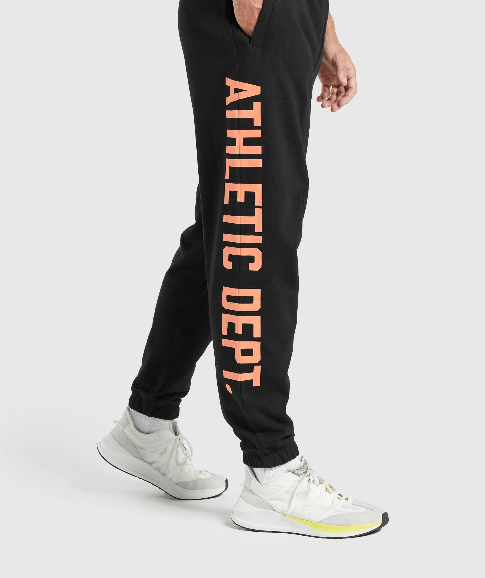 Athletic Department Joggers in Black With Leg Graphic