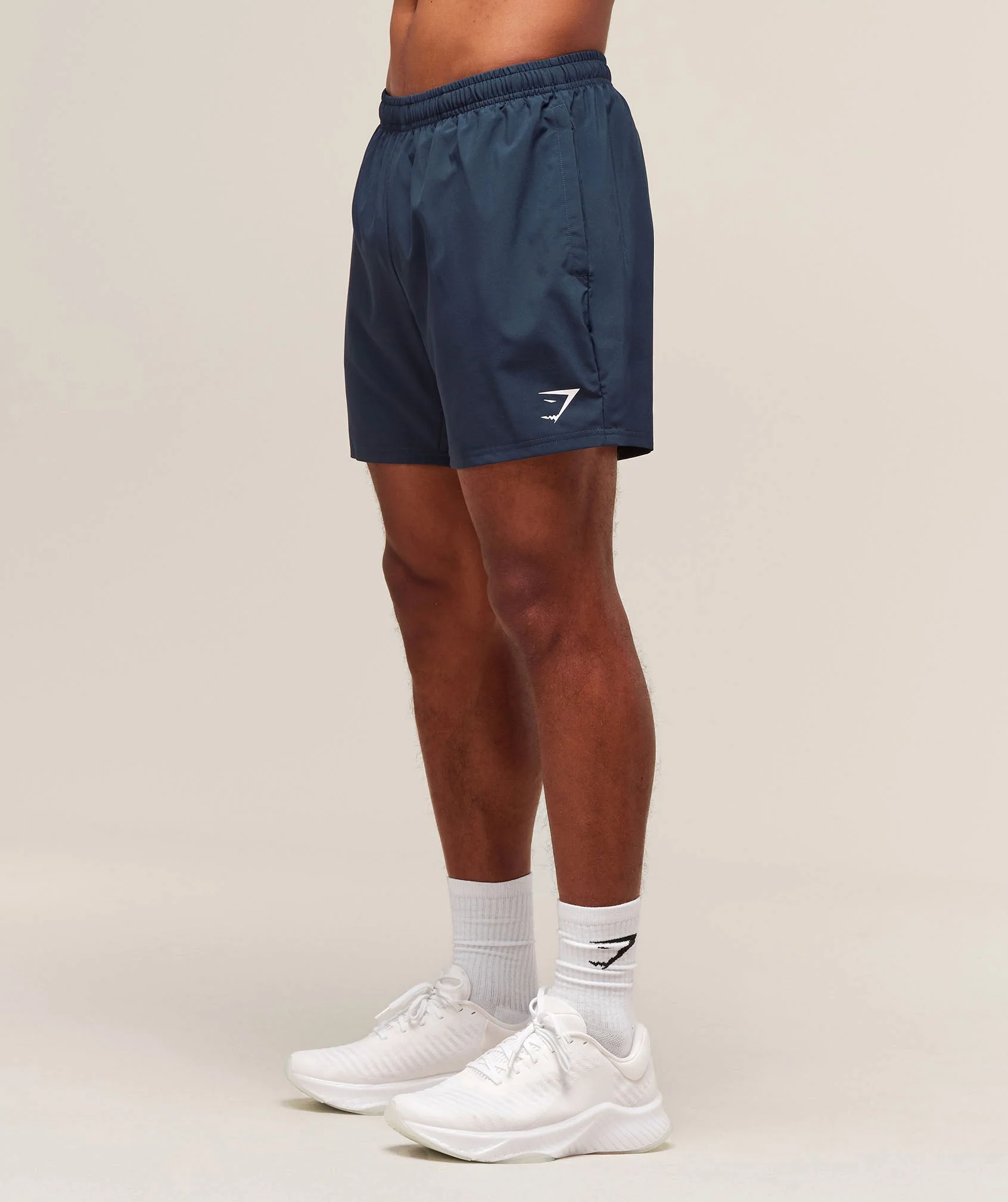 Gymshark Arrival 5" Shorts in Navy with Sweat-Wicking Woven Fabric