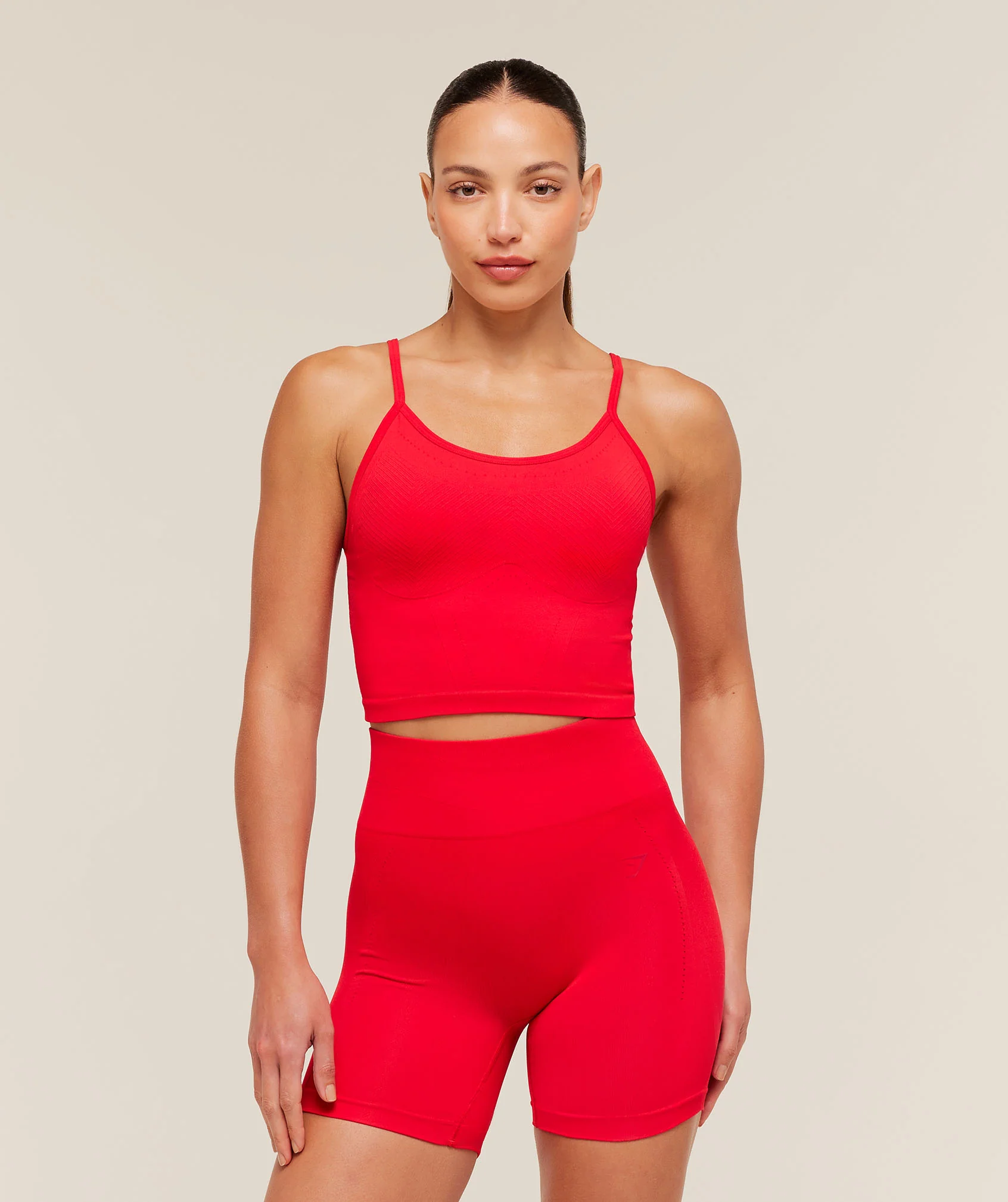 Gymshark Energise Seamless Crop Top with Tie-Back Straps