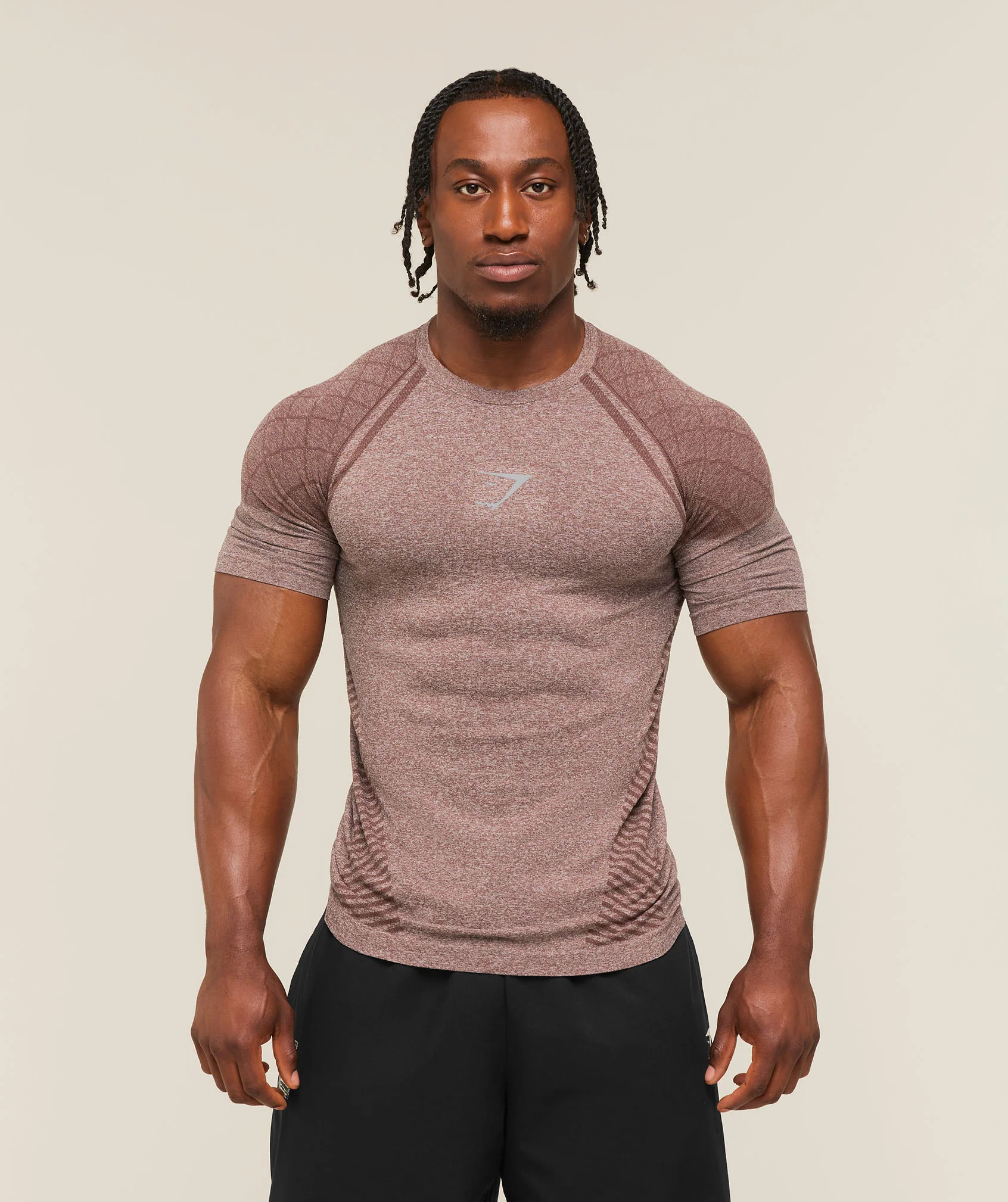 Gymshark Devant 無縫 T 恤（短袖貼身剪裁）