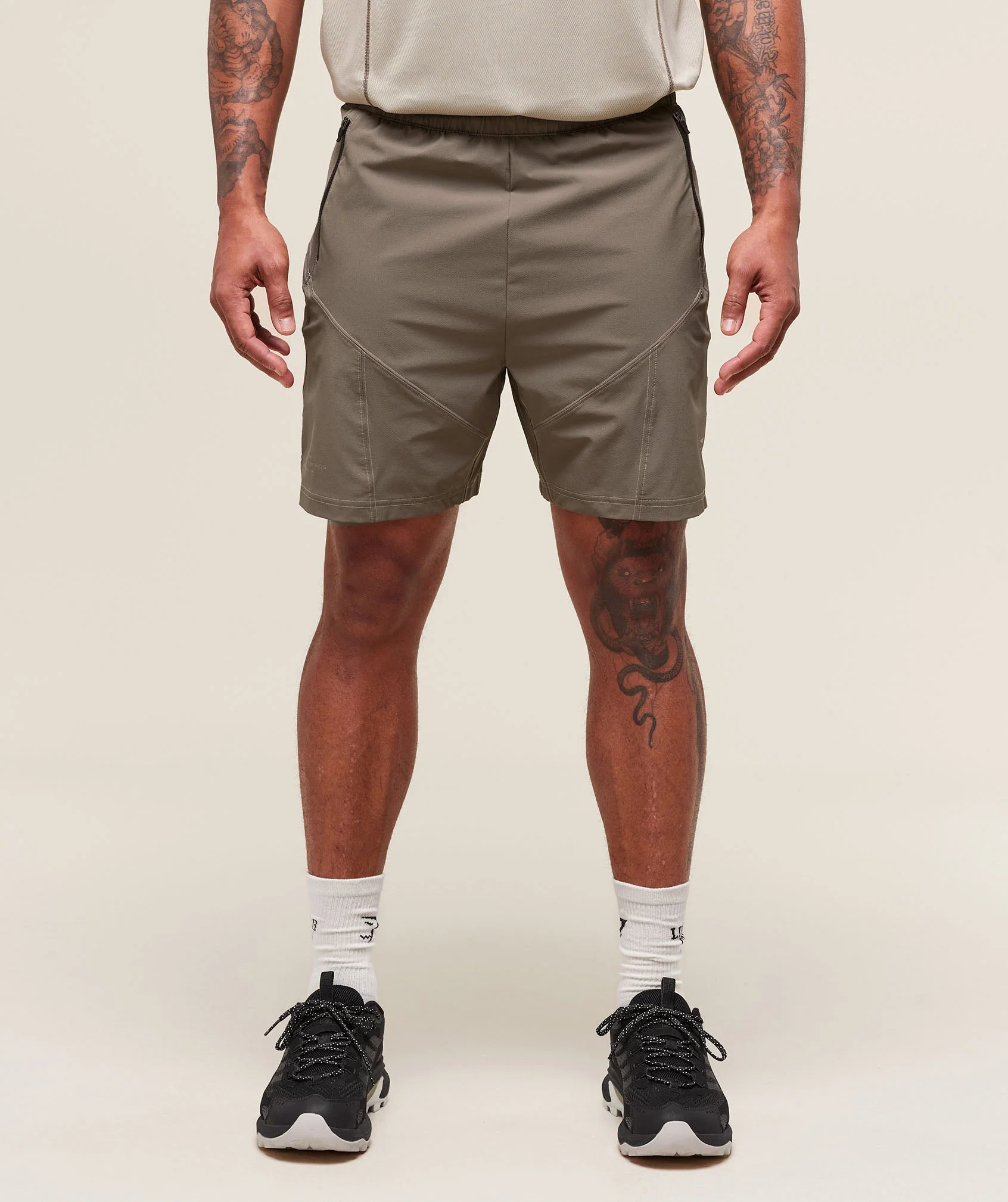 Gymshark Tactical 6 Inch Short in Brown