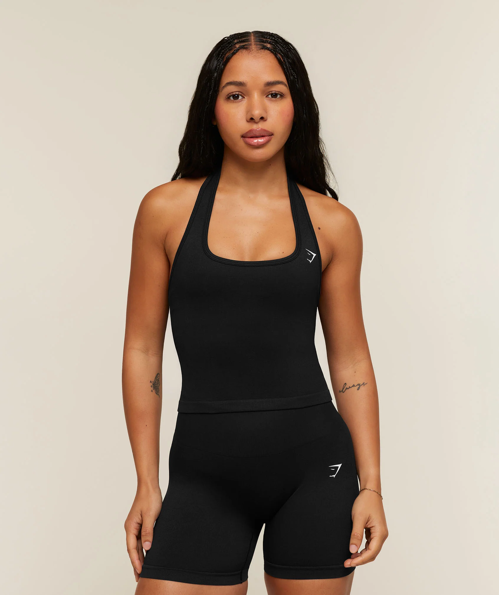 Gymshark Adapt Solid Halter Neck Tank Top in Seamless Fabric